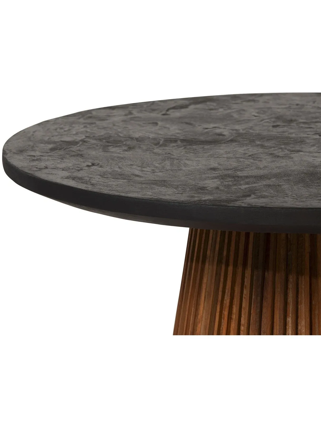 Round Coffee Table - Brown, Reclaimed Teak