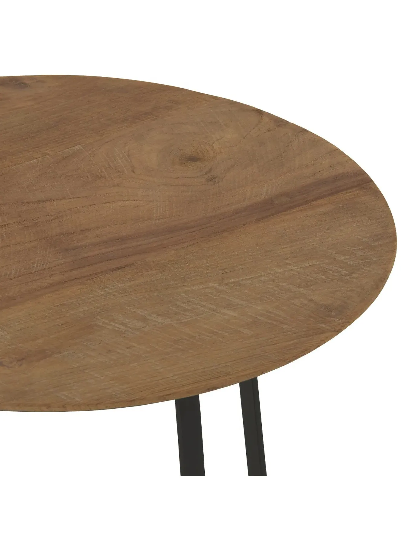 Round Coffee Tables Set of 3 - Brown