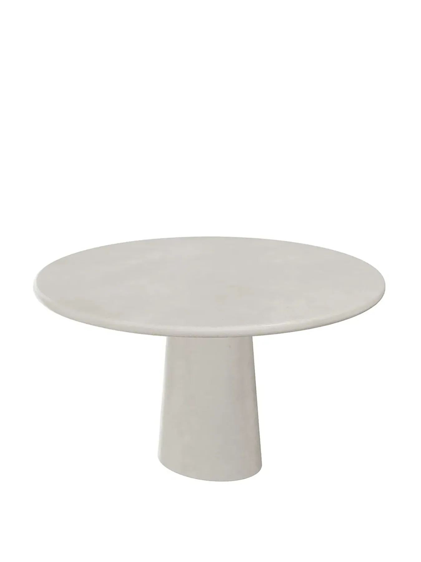 Round Dining Table Marble Effect - Neutral, Wood
