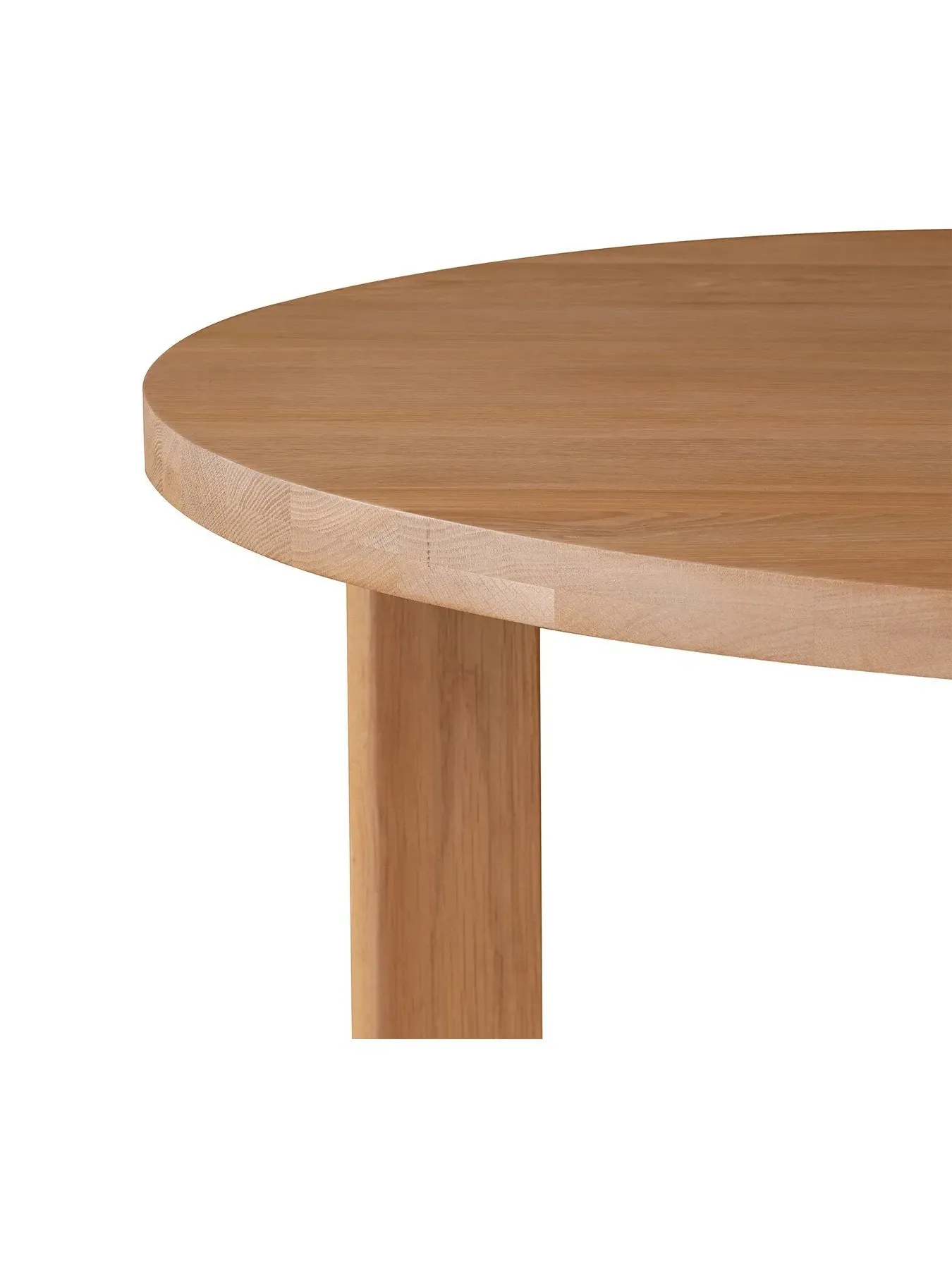 Round Dining Table with Cross Base - Neutral, Oak
