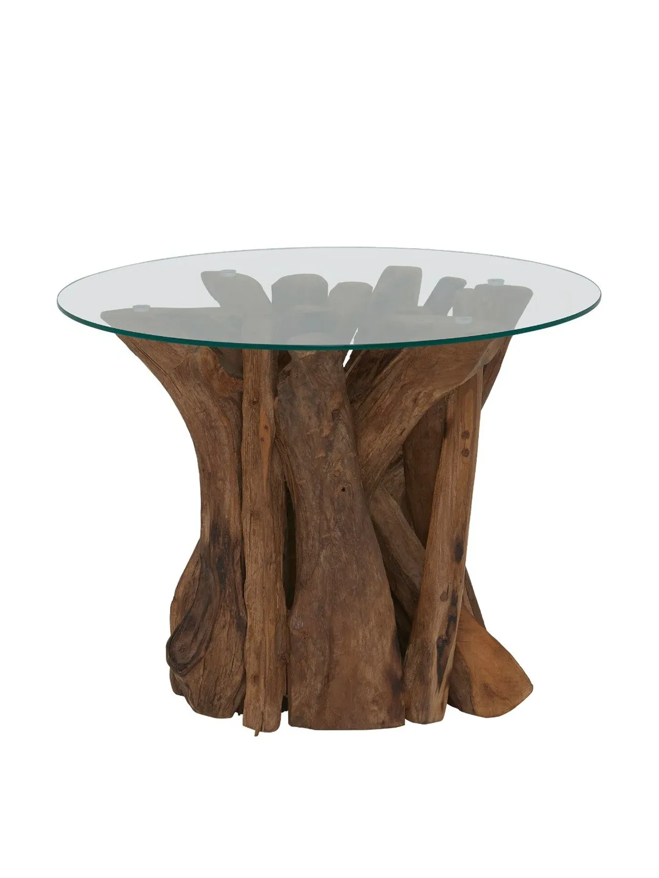Round Lamp Table - Brown