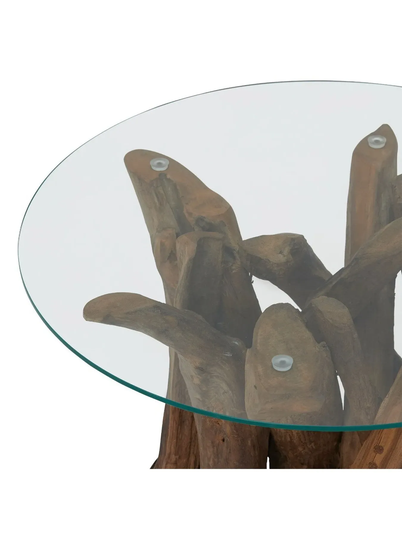 Round Lamp Table - Brown