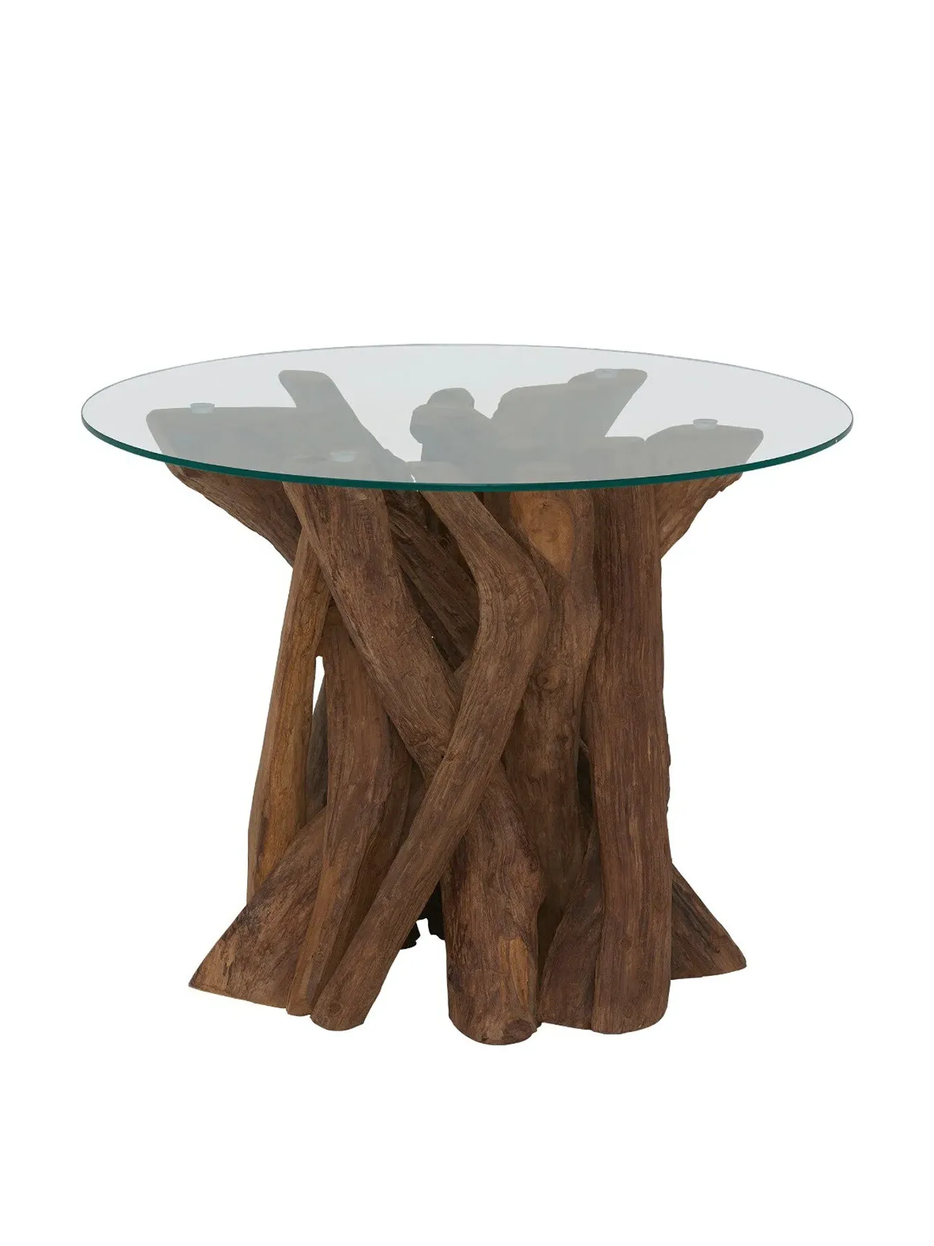 Round Lamp Table - Brown