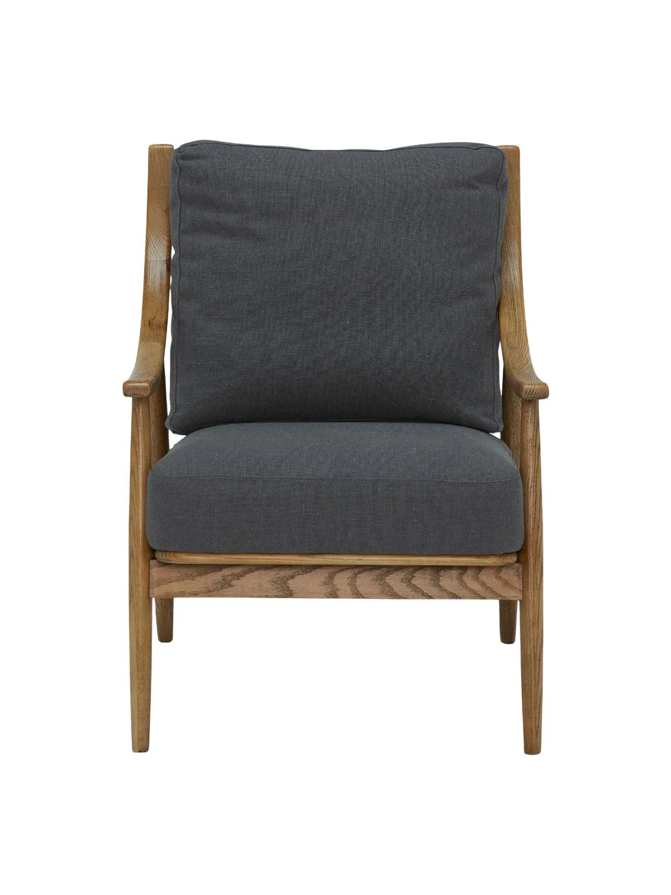 Runa Armchair - Mid Grey, Linen