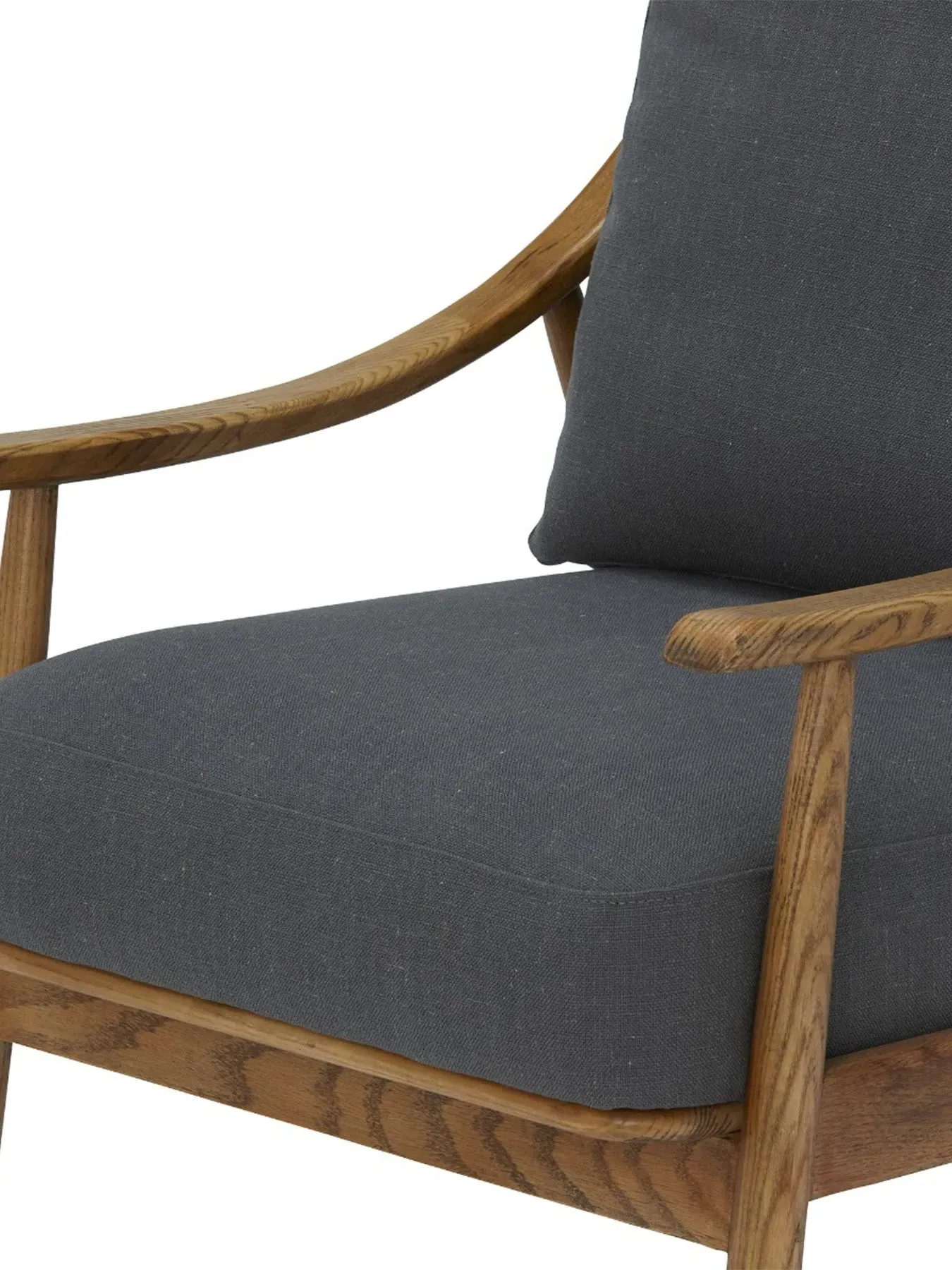 Runa Armchair - Mid Grey, Linen