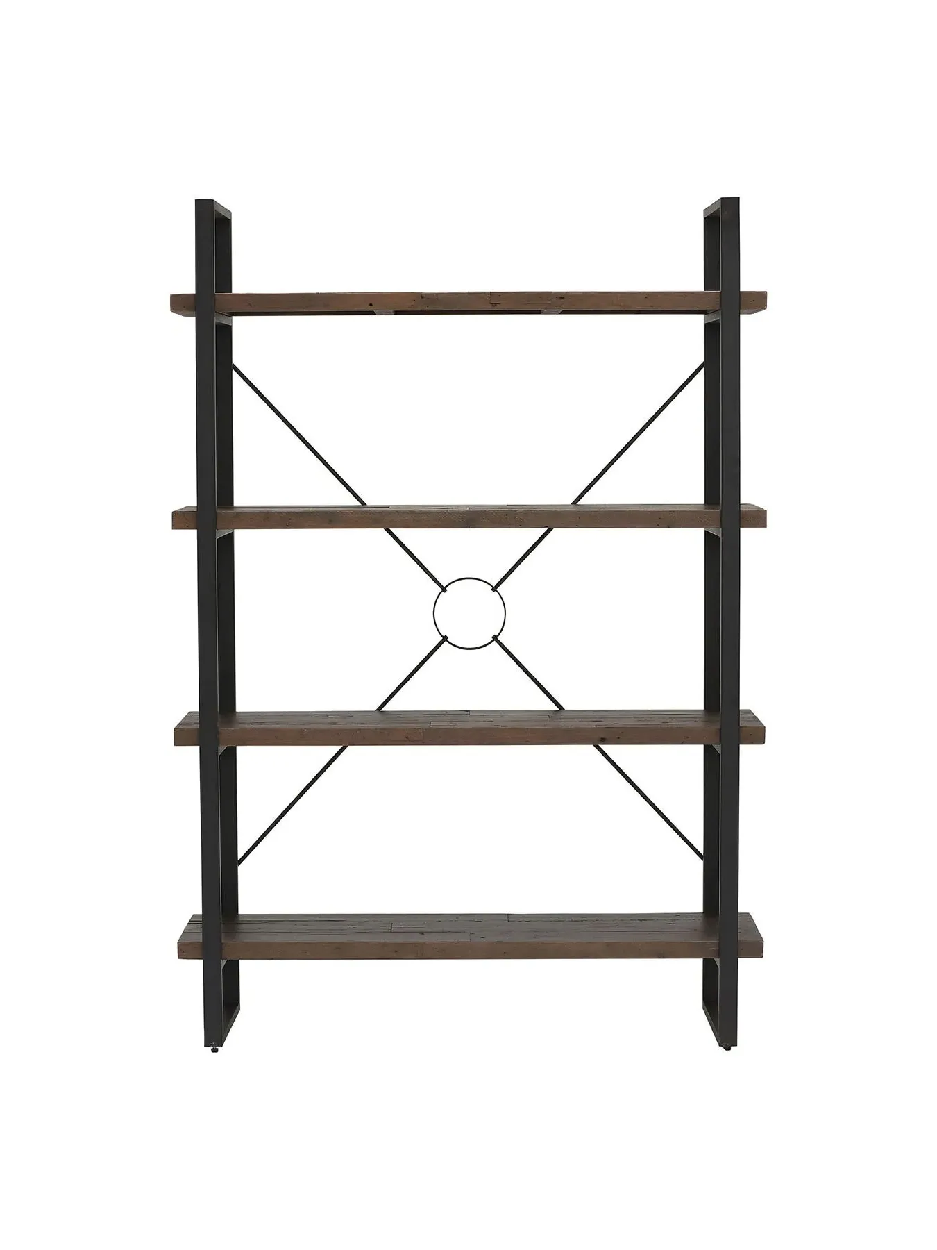 Shelving Unit with Metal Frame - Reclaimed Wood
