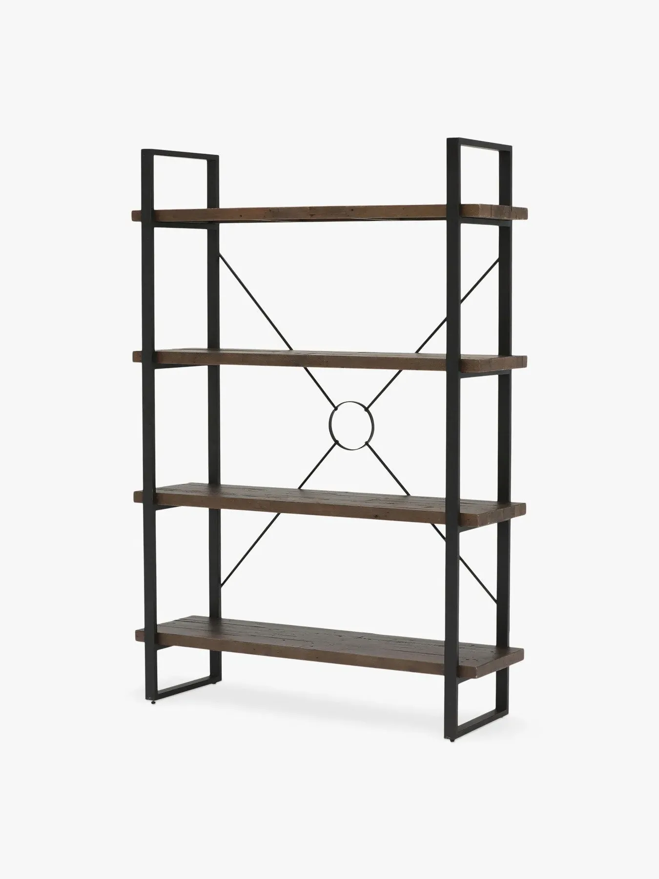 Shelving Unit with Metal Frame - Reclaimed Wood image