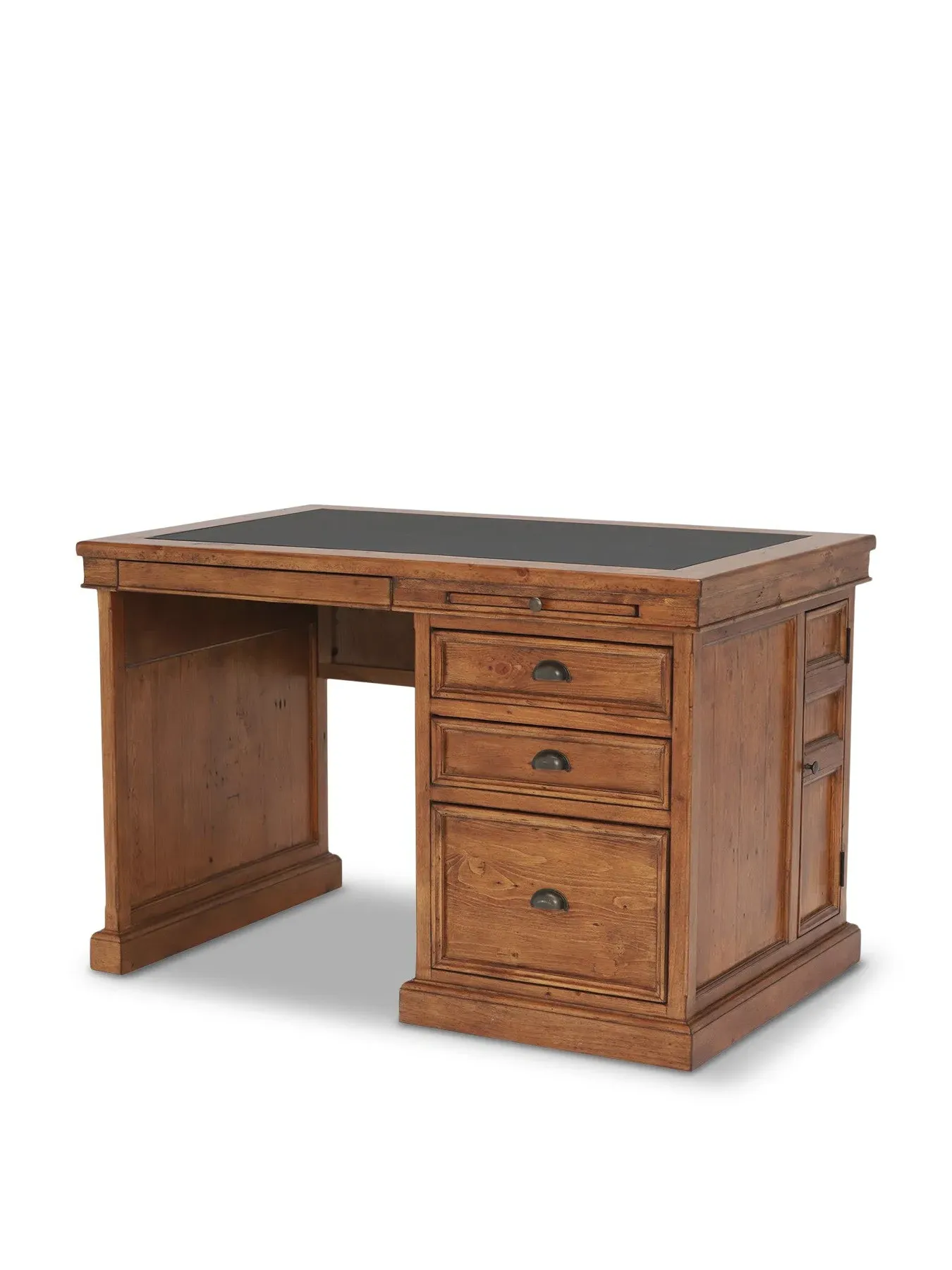 Single Pedestal Desk - Reclaimed Pine, Wood image