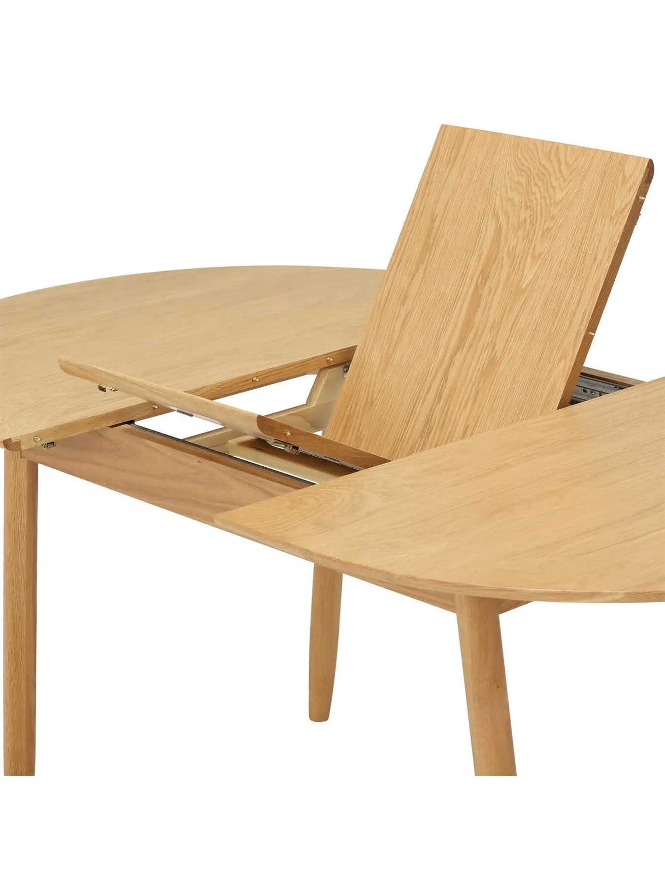 Small Extending Dining Table - Neutral, Oak Wood