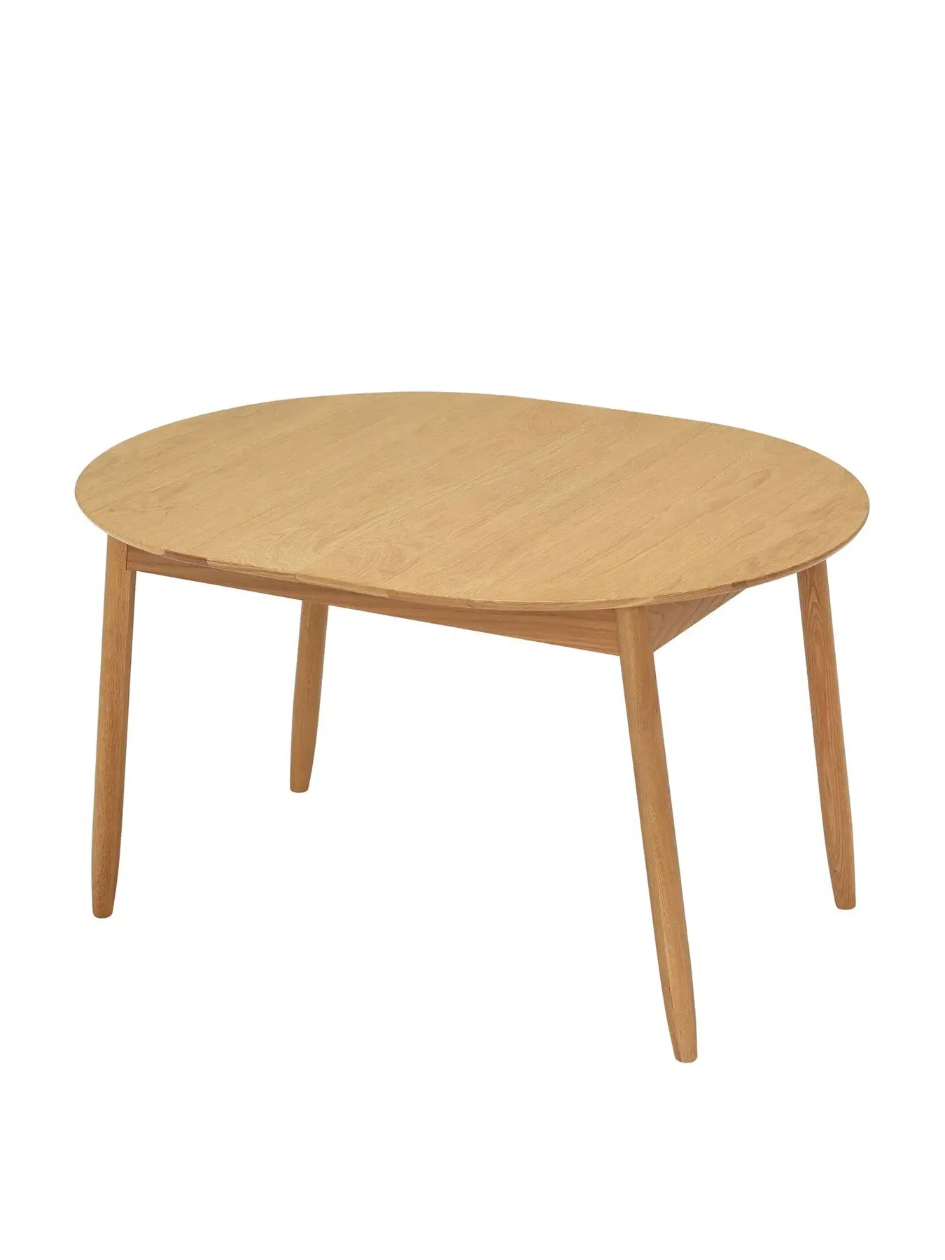 Small Extending Dining Table - Neutral, Oak Wood
