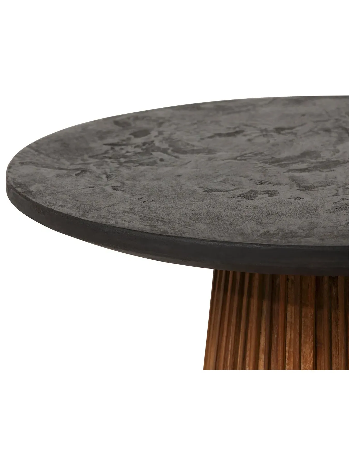 Small Round Coffee Table - Brown, Reclaimed Teak