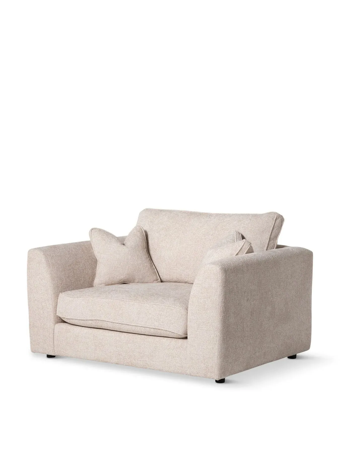 Snuggle Chair with Feather Cushions - Neutral image