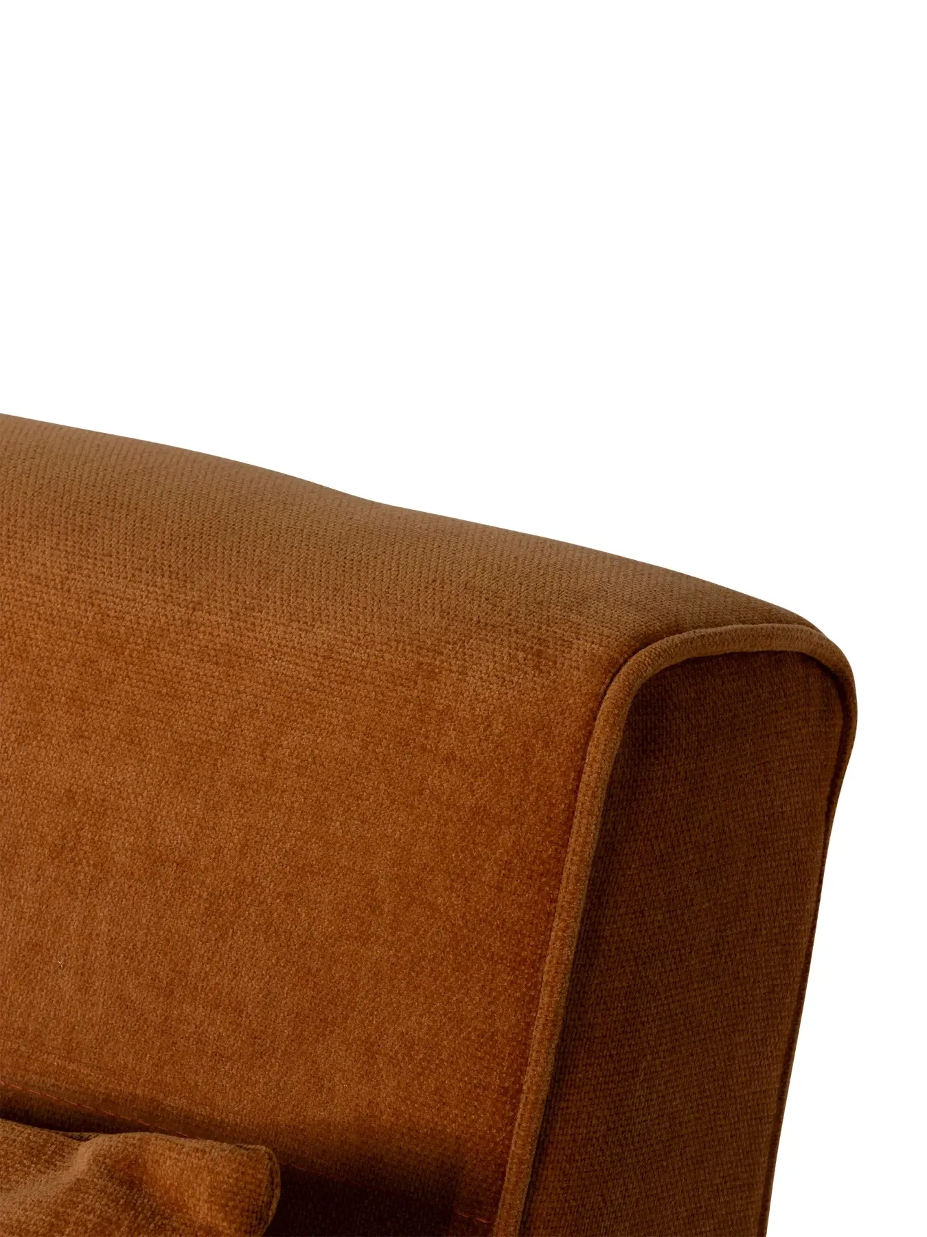 Sofa Bed with Conversion - Orange, Fabric