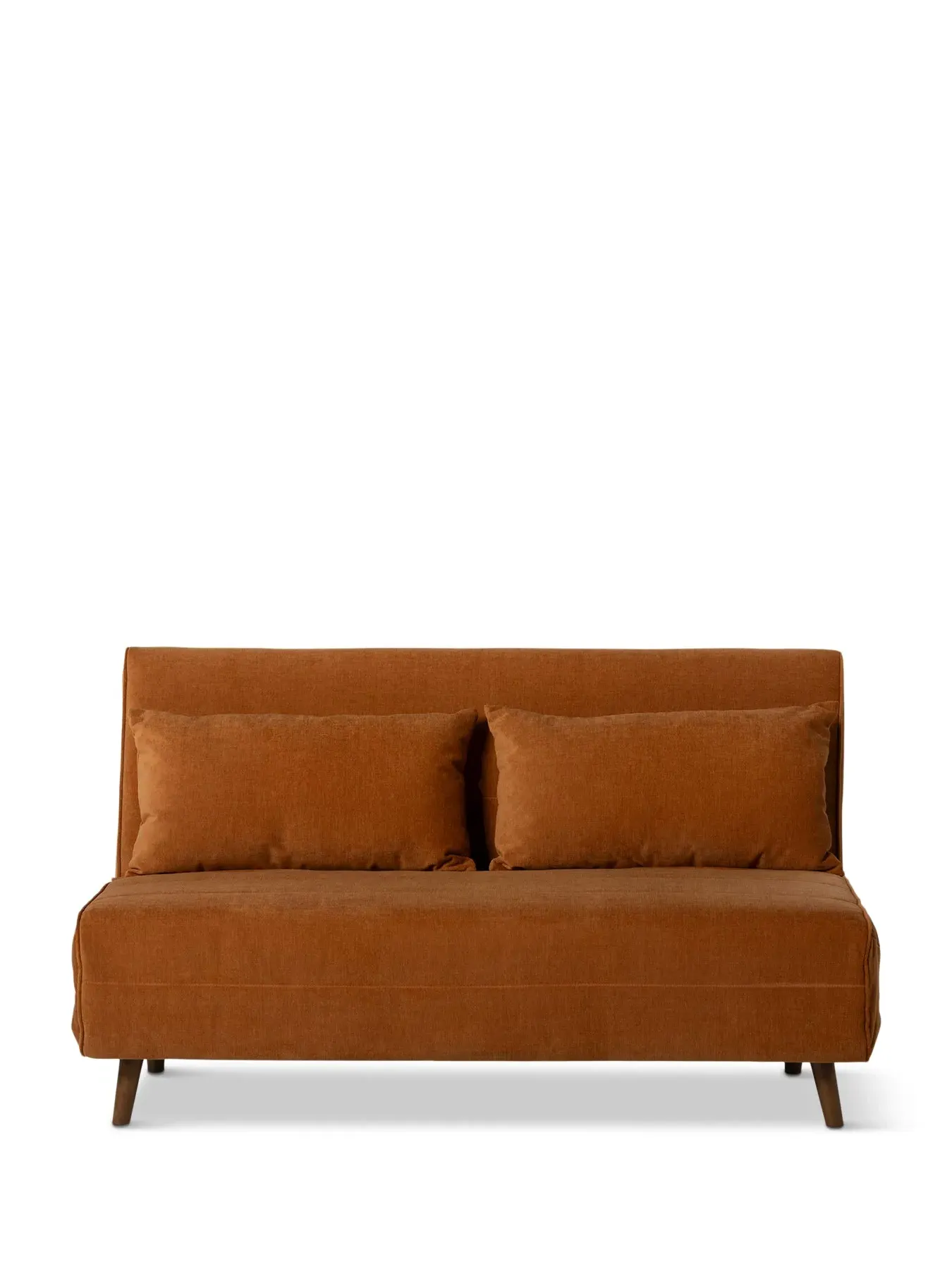 Sofa Bed with Conversion - Orange, Fabric