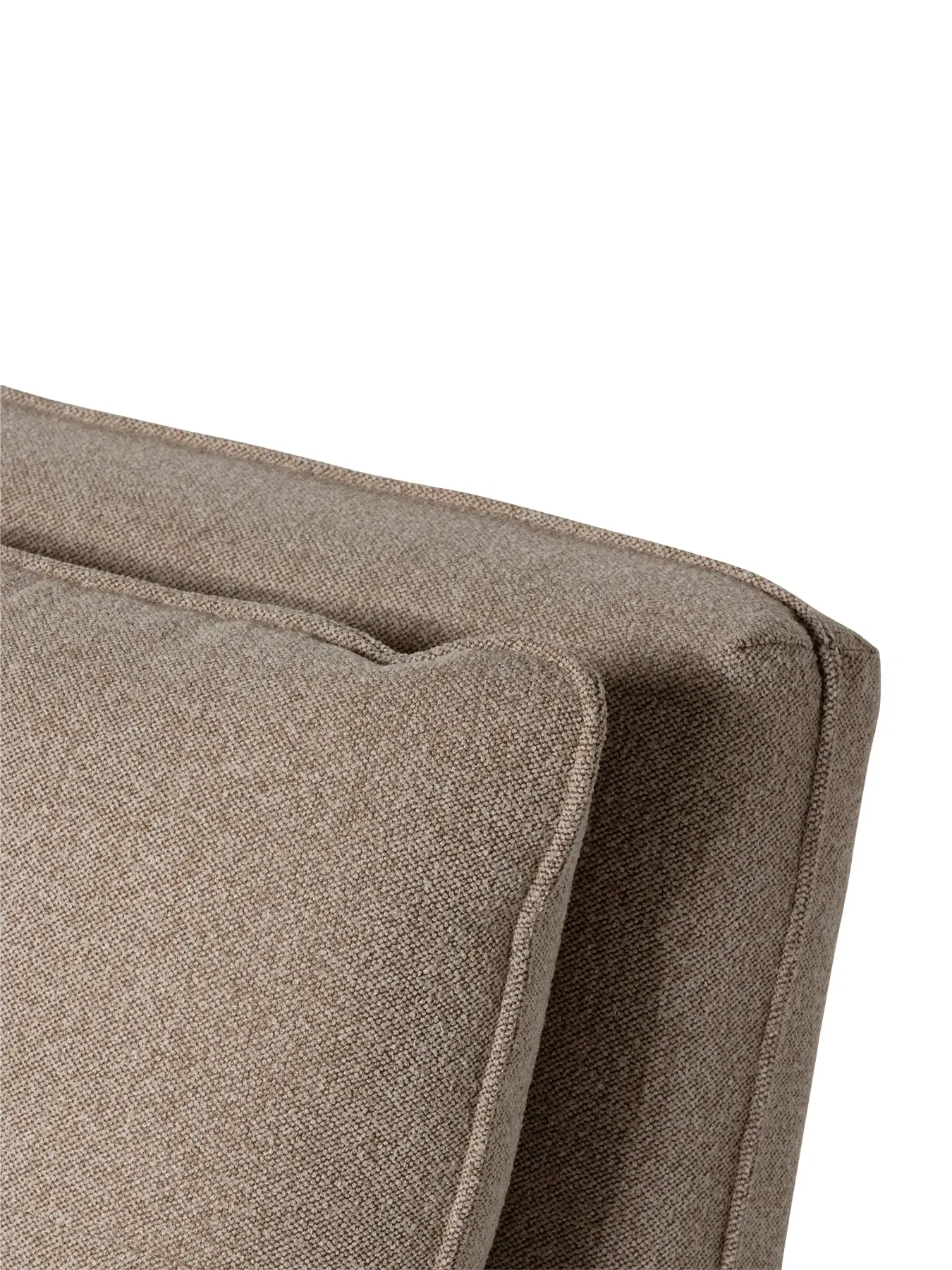 Sofa Bed with Wood Legs - Beige, Fabric