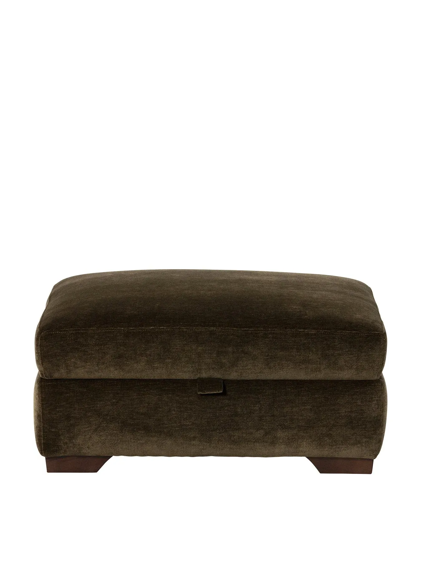 Storage Footstool with Springs - Green, Fabric