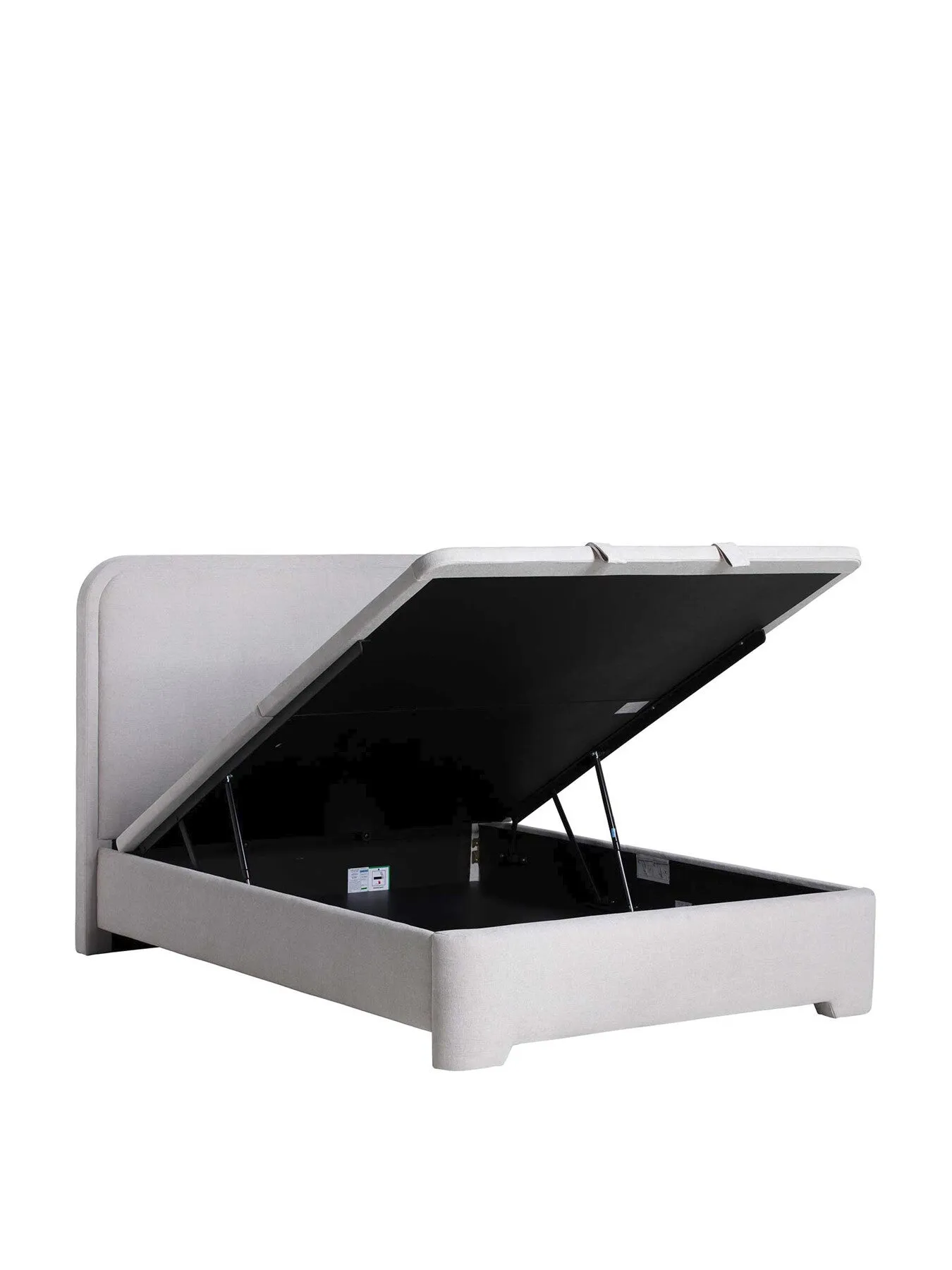 Super King Ottoman Bed Frame - Grey, Fabric