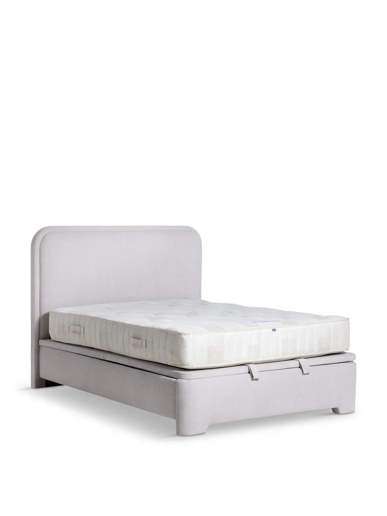 Super King Ottoman Bed Frame - Grey, Fabric image