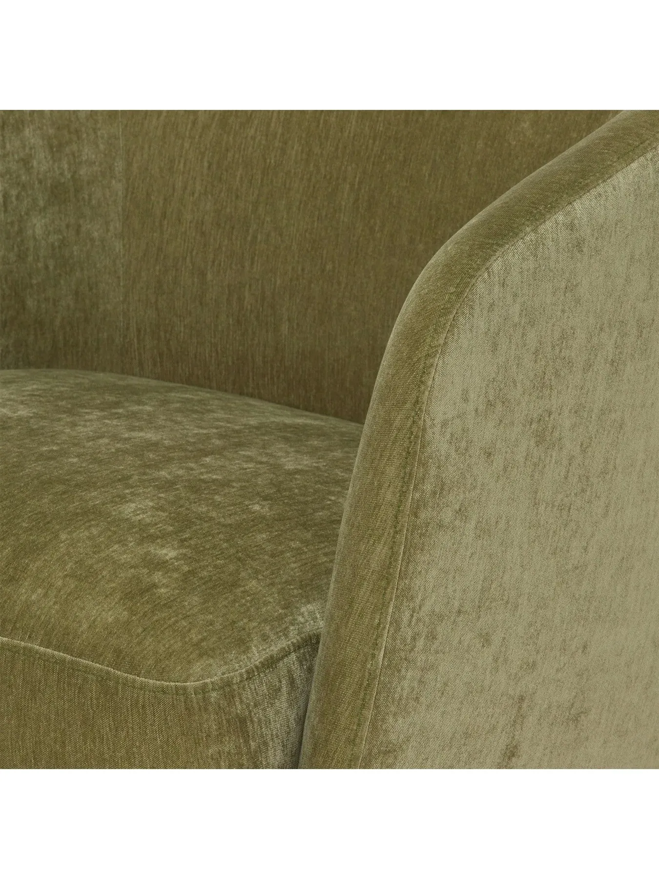 Swivel Armchair - Green, Velvet