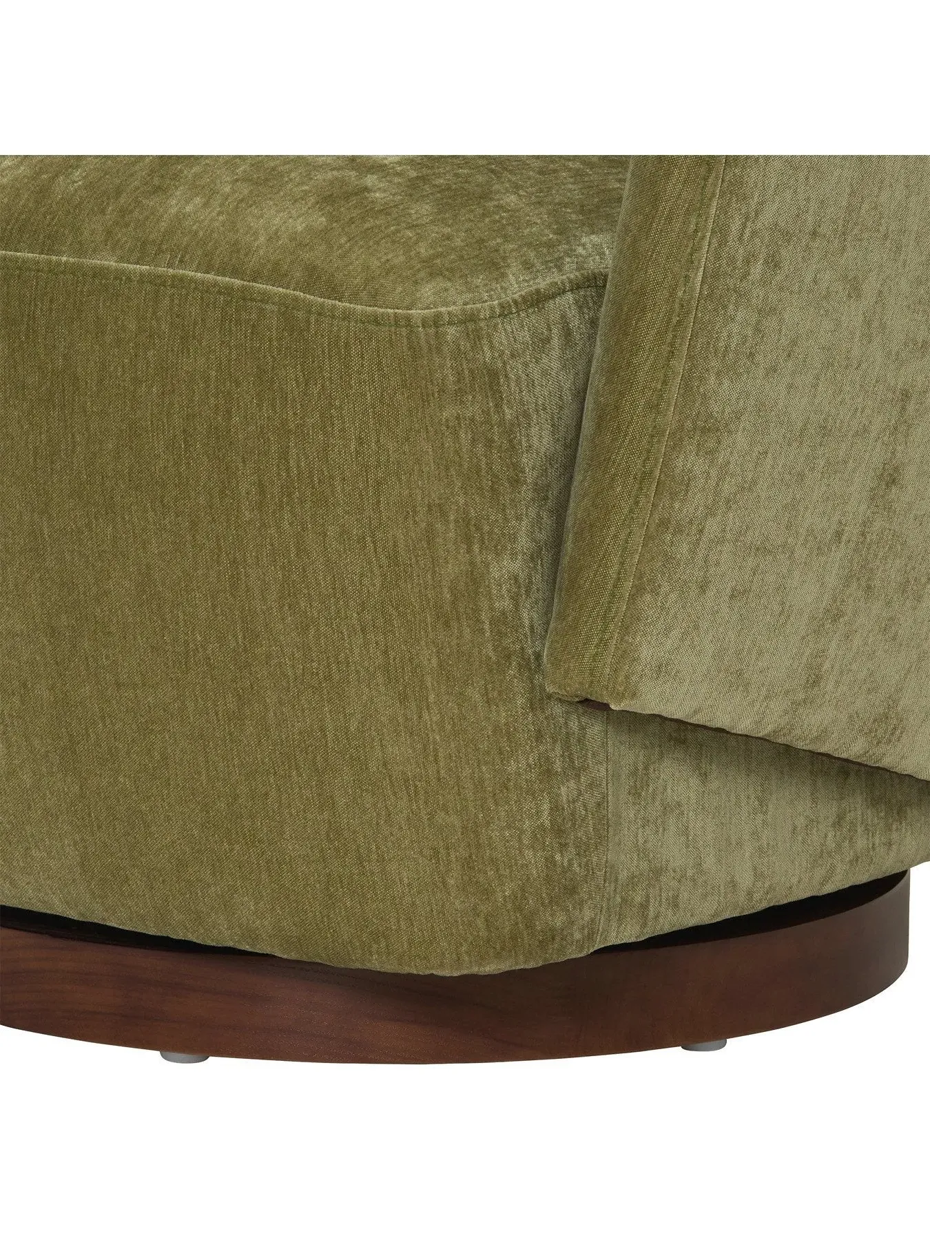 Swivel Armchair - Green, Velvet