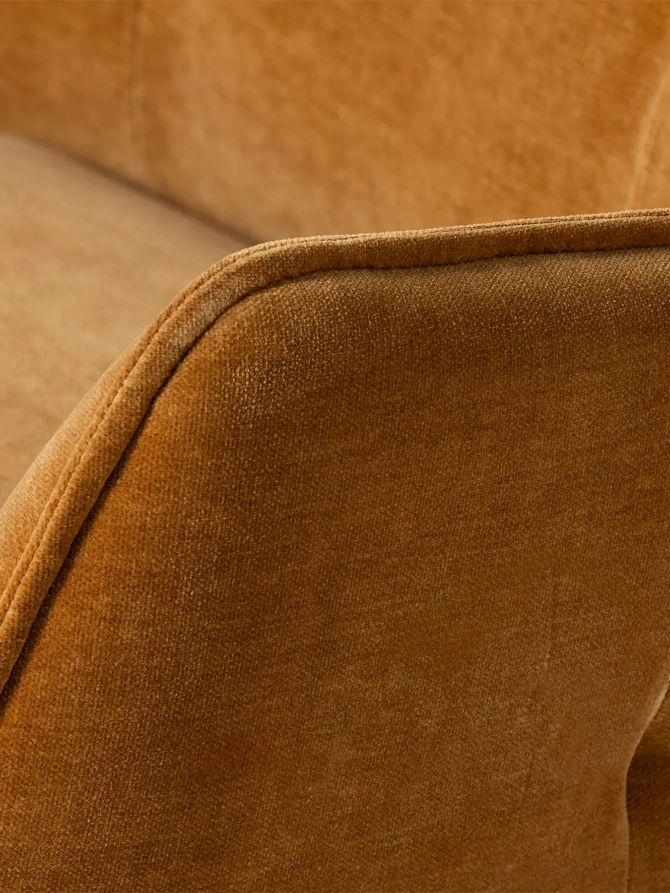 Swivel Armchair with Quilted Design - Orange