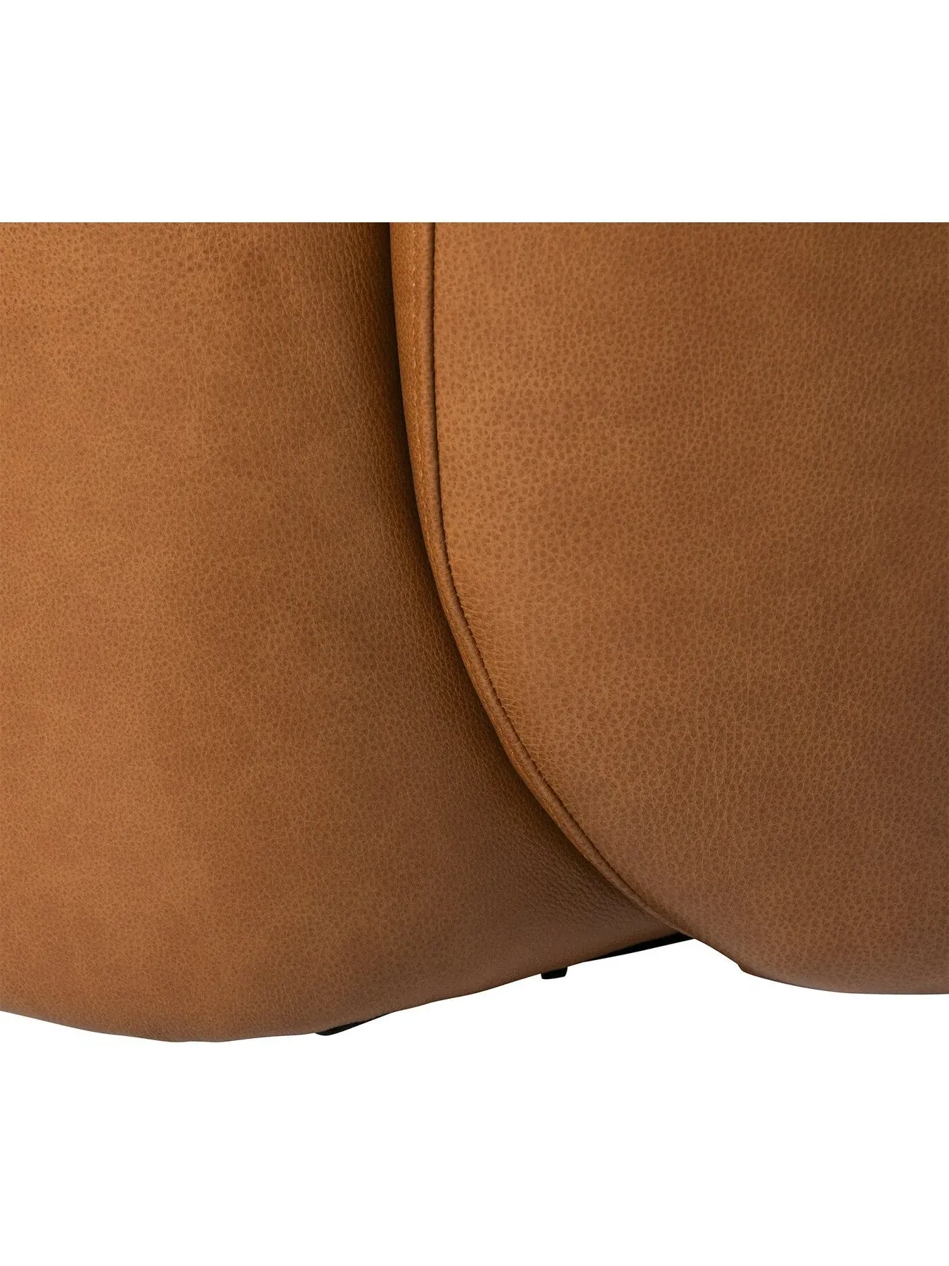 Swivel Chair with Cushioning - Brown, Leather