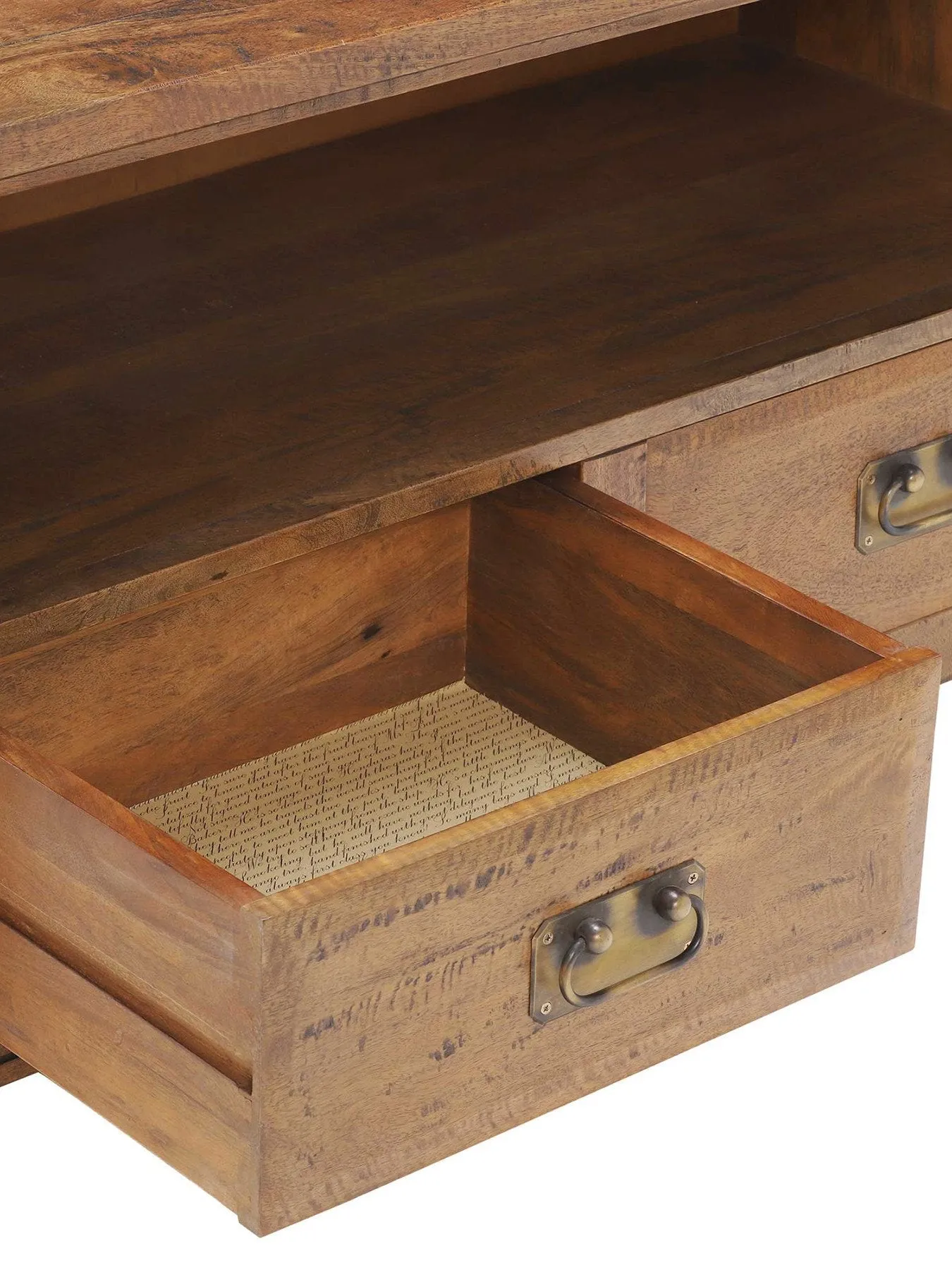 TV Stand with Storage - Natural, Mango Wood