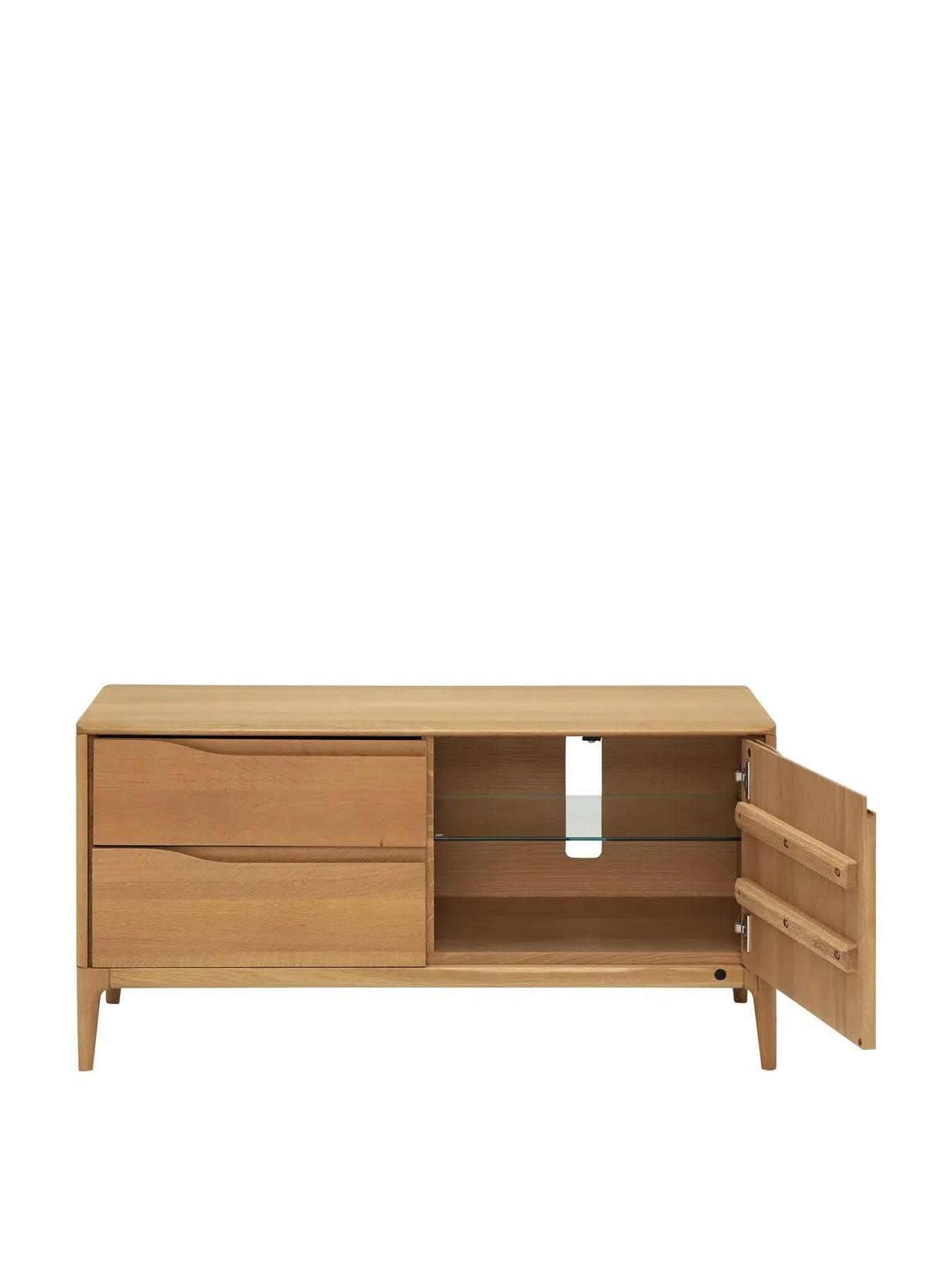 TV Unit with Storage - Neutral, Oak Wood
