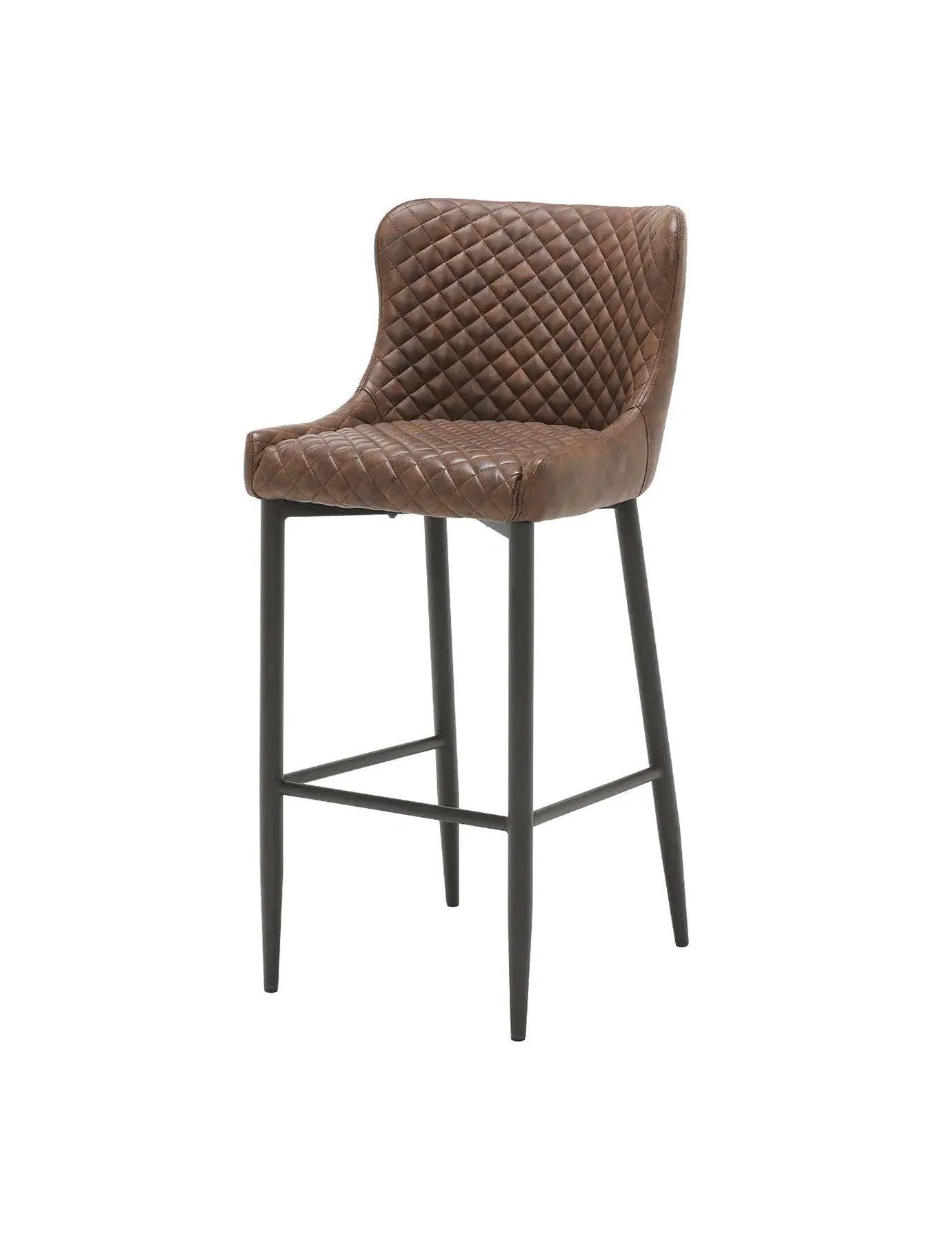 Upholstered Bar Stool - Brown
