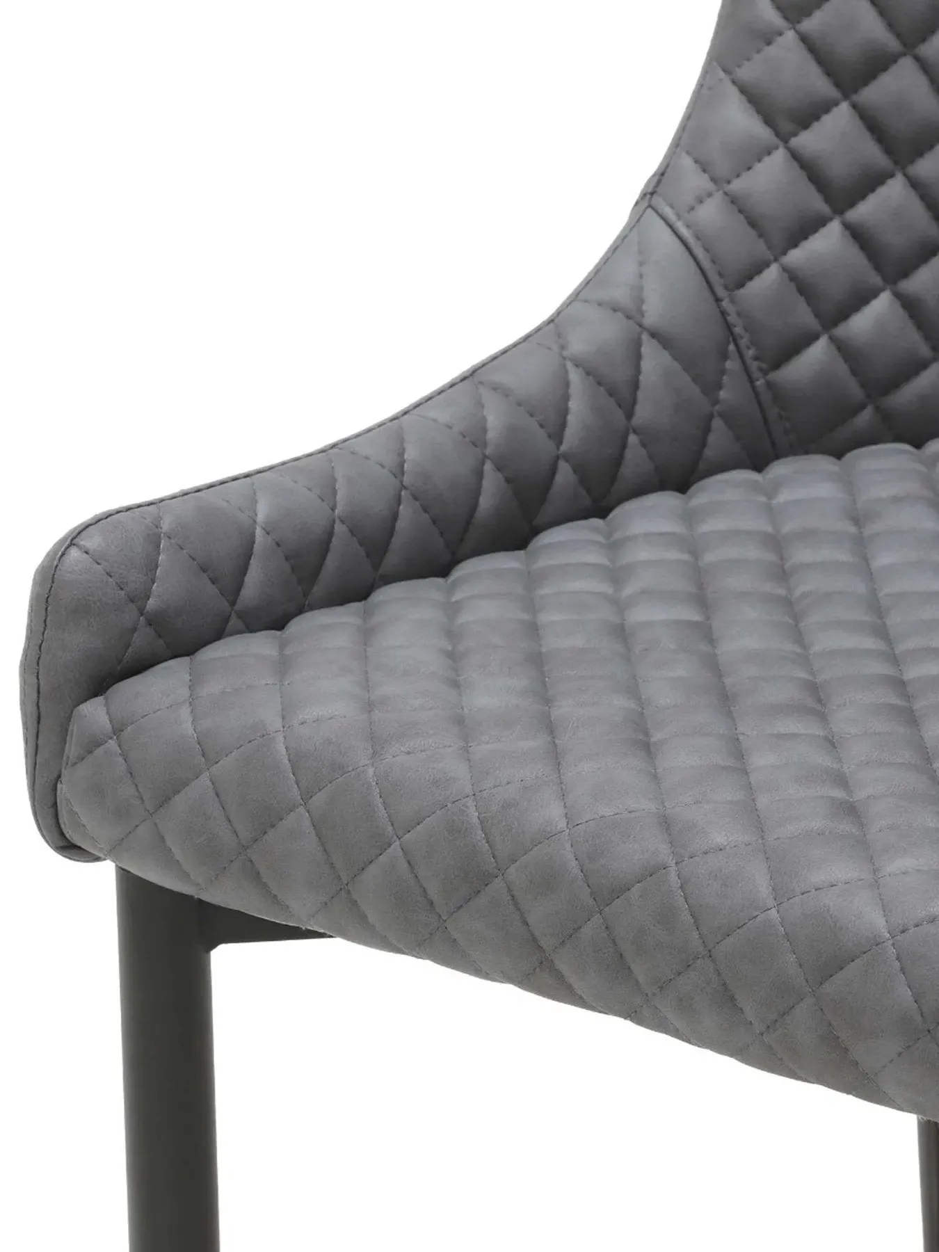 Upholstered Dining Armchair - Vintage Grey, Velvet