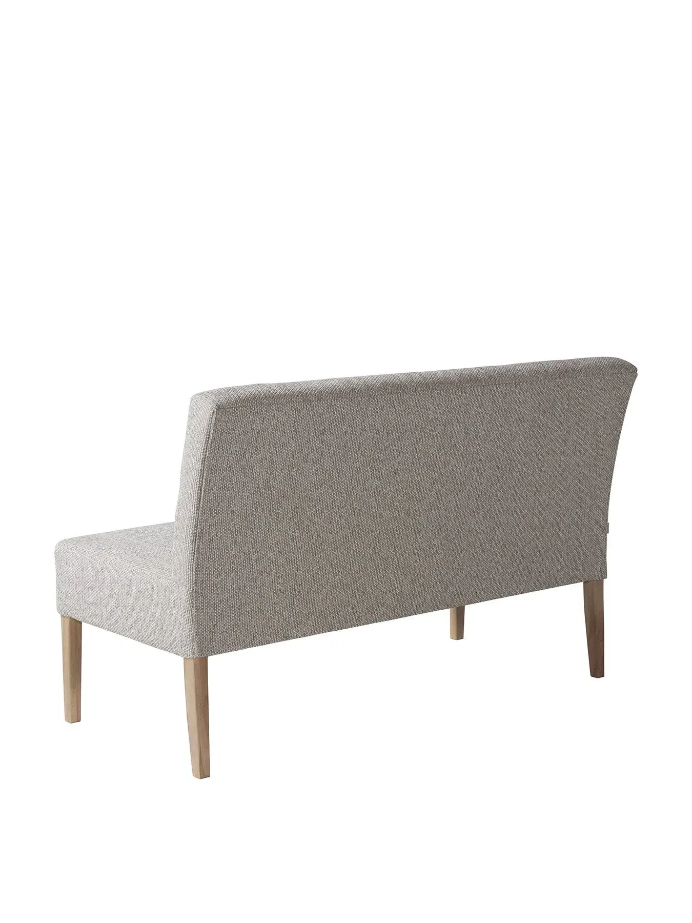 Upholstered Dining Bench - Grey, Solid Wood