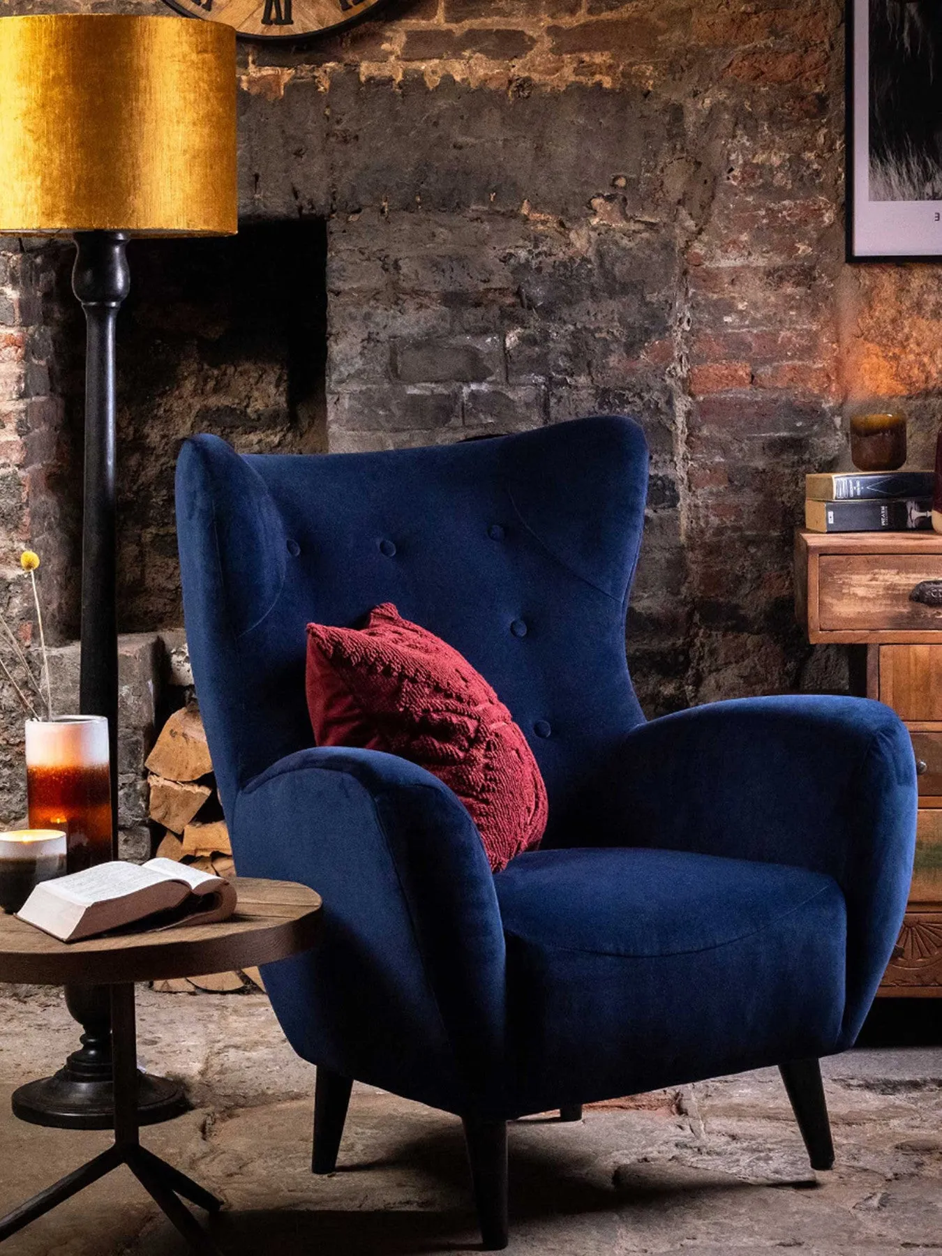 Velvet Chair - Blue