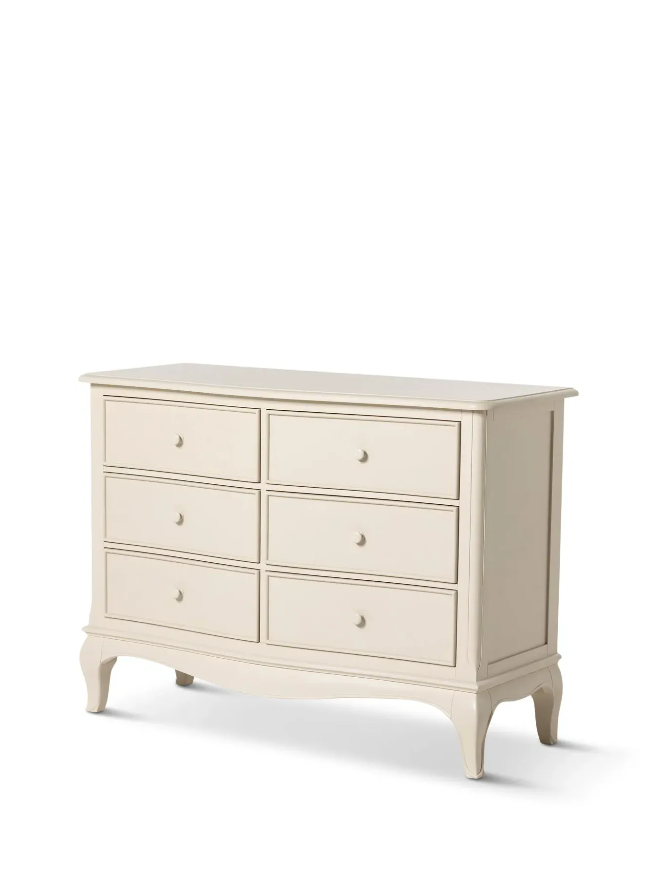 Wide 6-Drawer Chest - White, Wood image