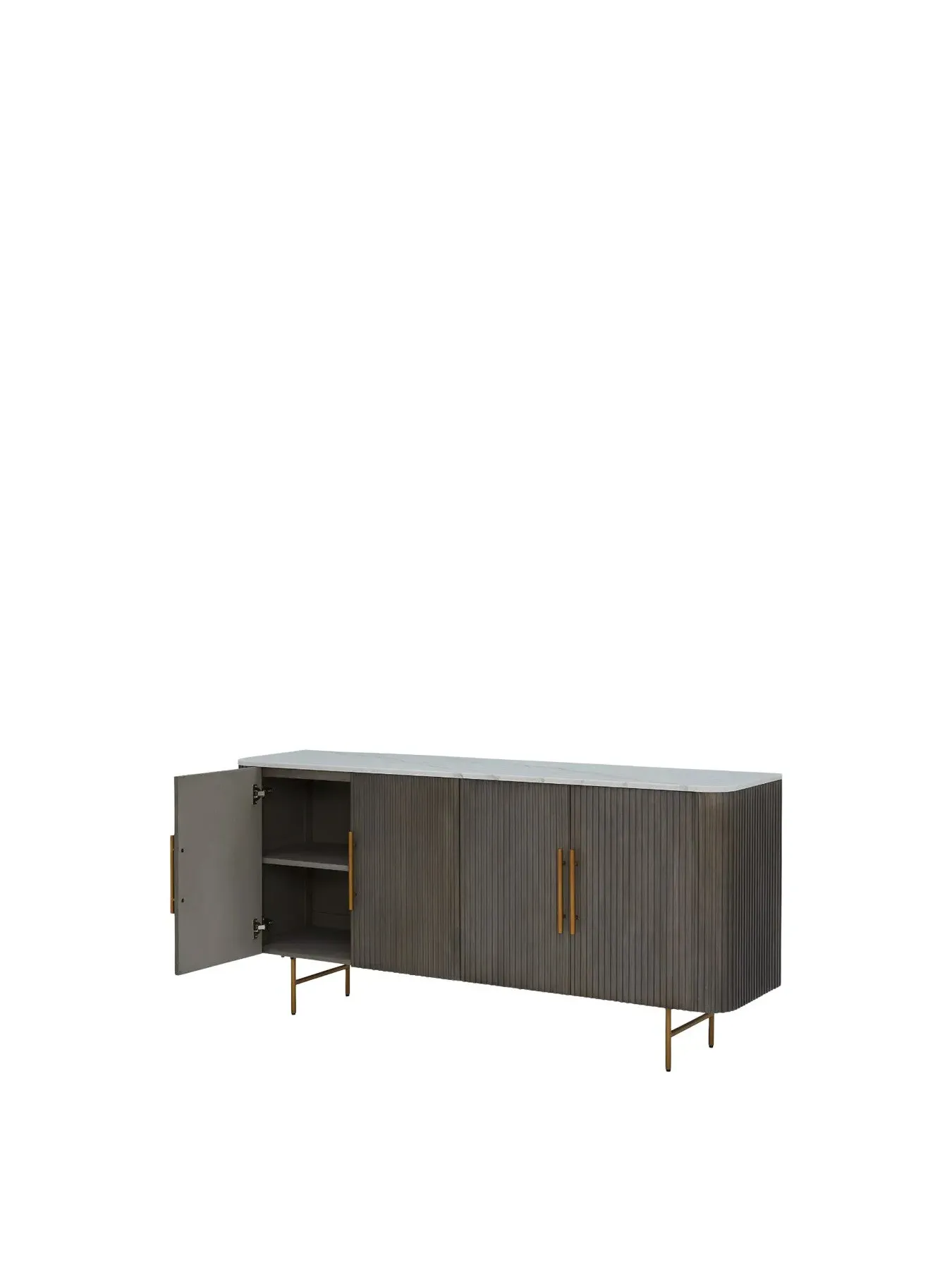 Wide Top Sideboard - White, Oak