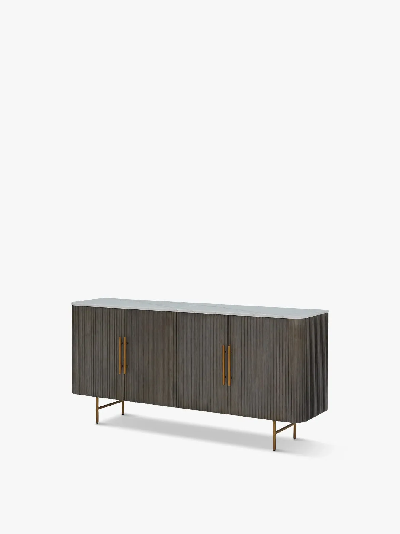 Wide Top Sideboard - White, Oak image