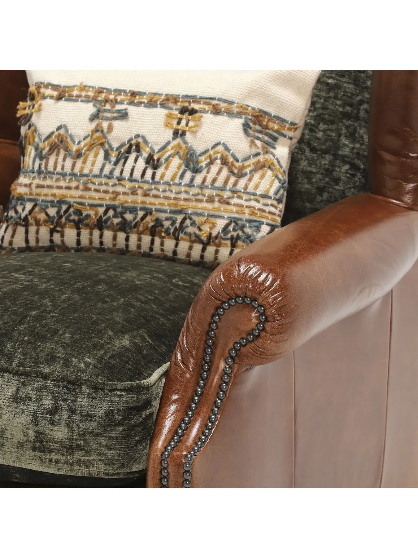 Wingback Chair with High Back - Green