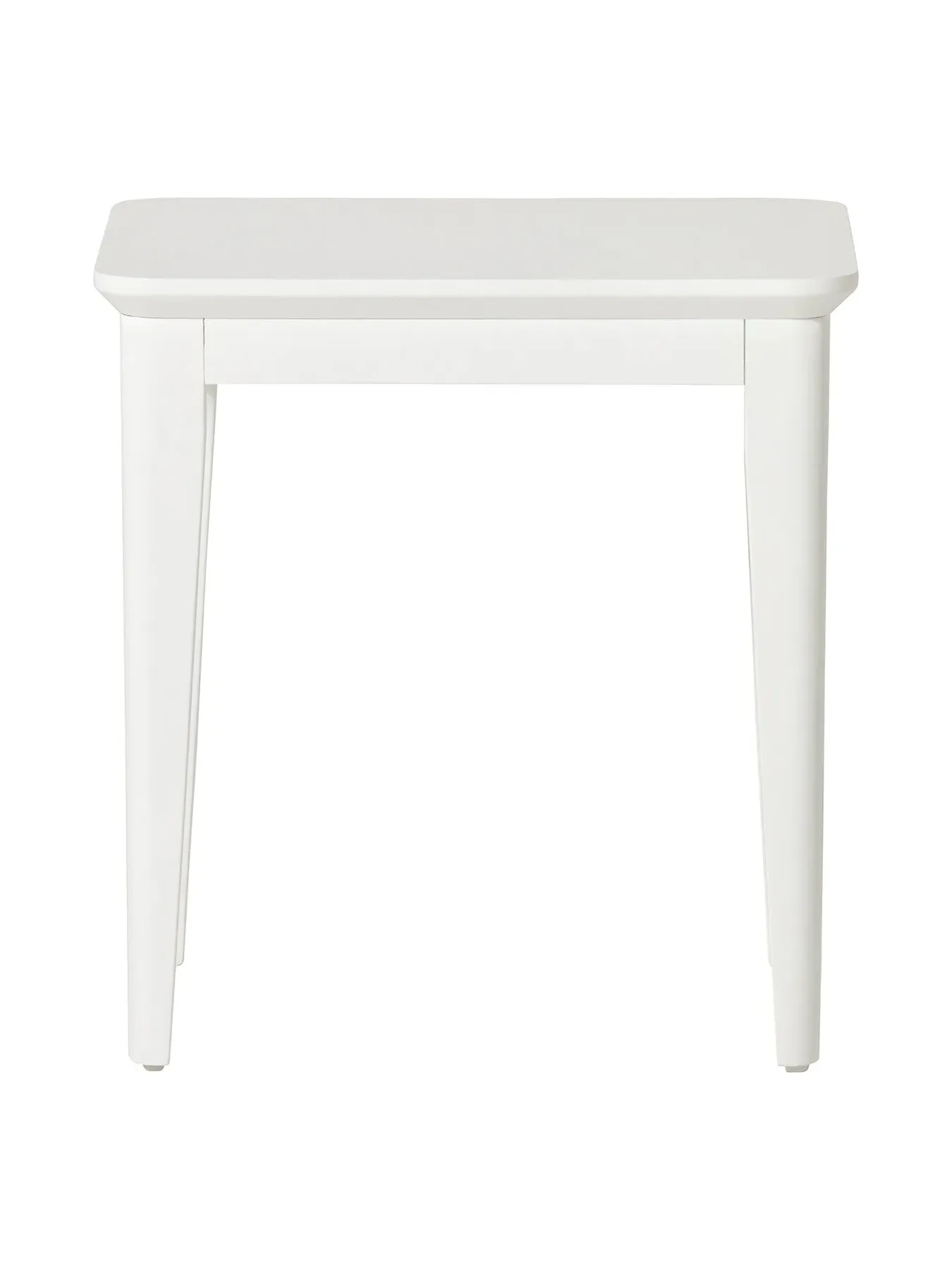 Wooden Dressing Table Stool - White, Acacia Wood