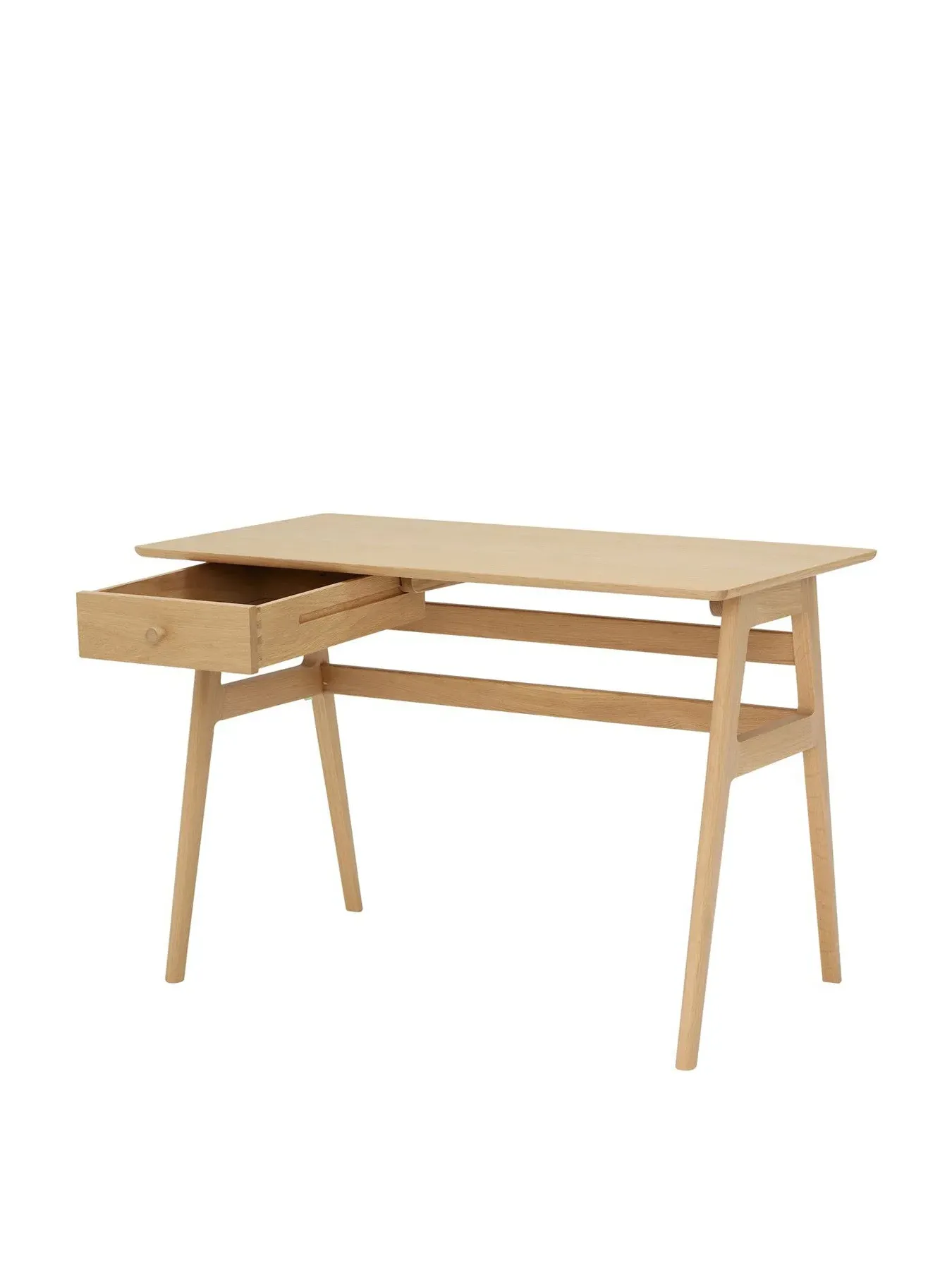 Writing Desk with Drawer - Neutral, Oak Wood