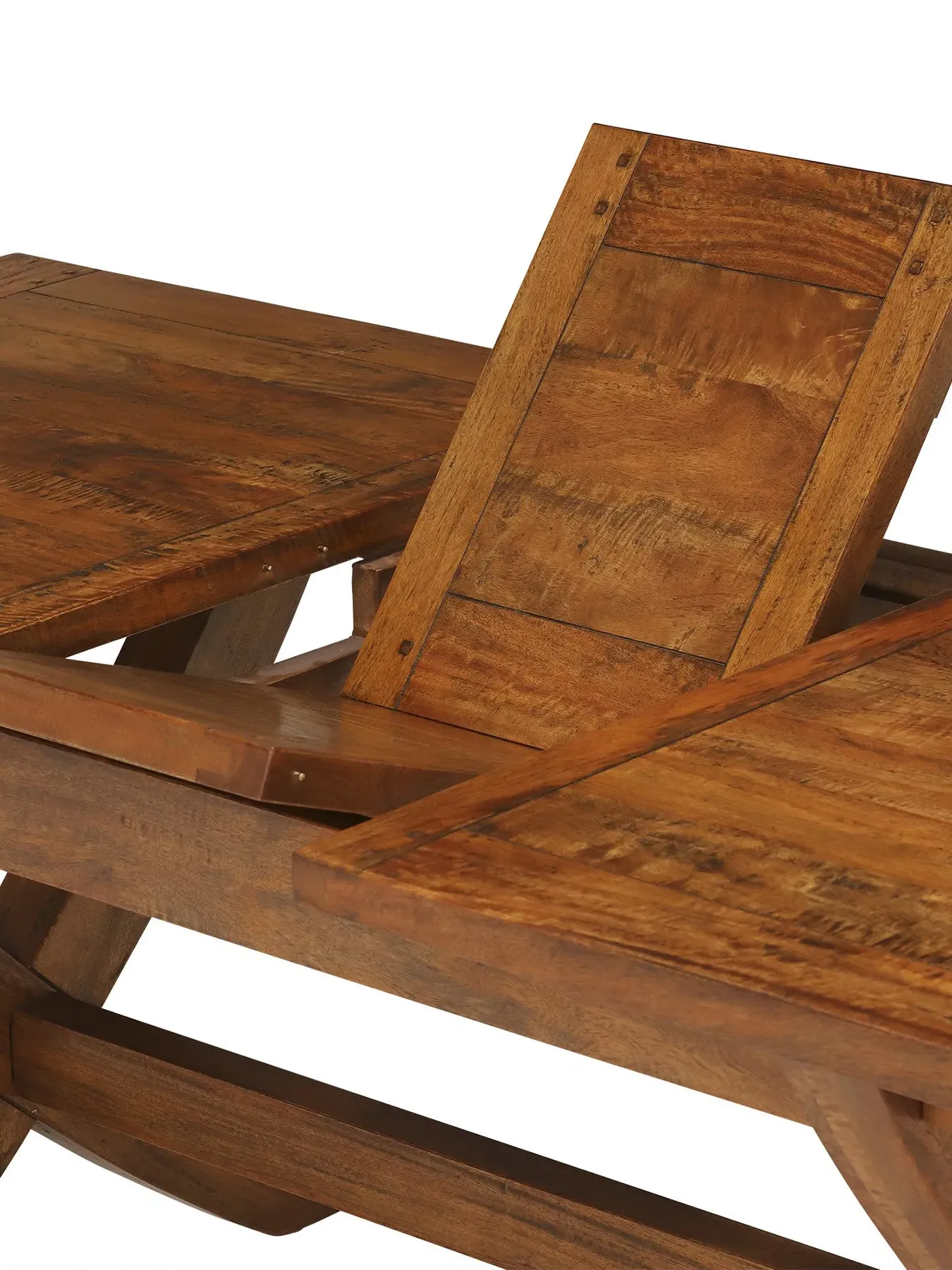 X-Leg Extending Dining Table - Mango Wood