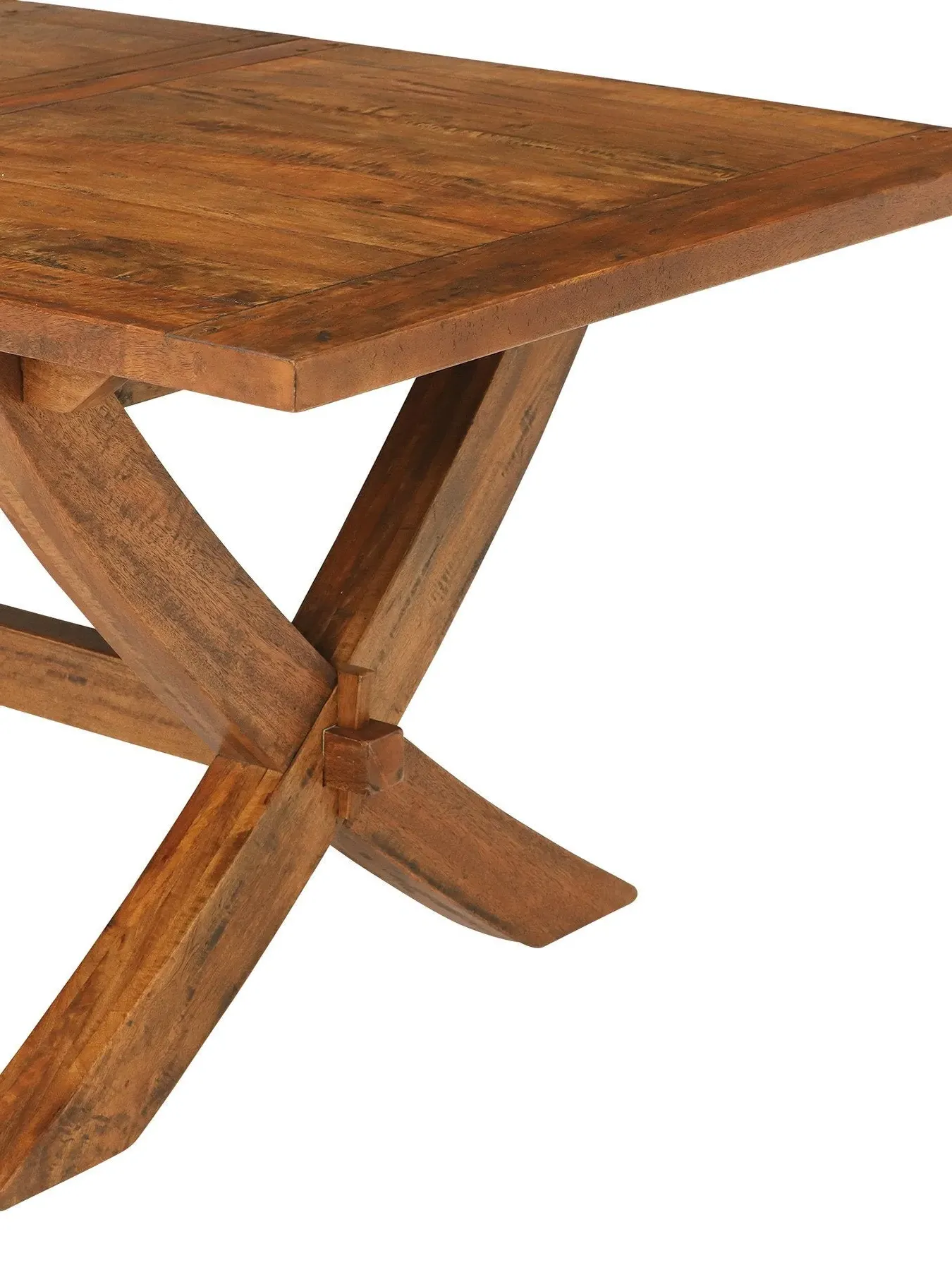 X-Leg Extending Dining Table - Mango Wood