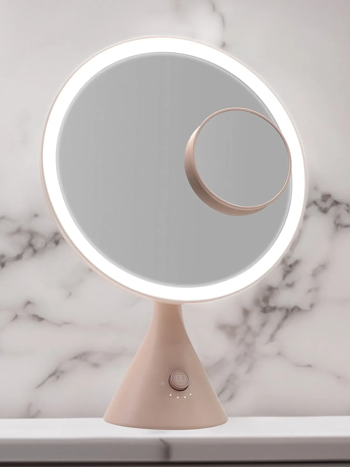 Glow Mirror with Lighting - Nude