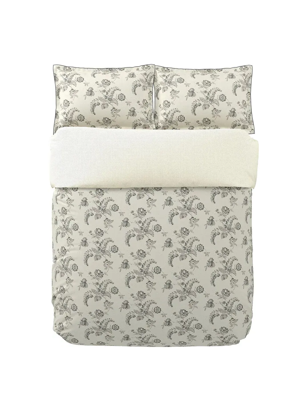 Bedding Set with Pillowcase - Charcoal, Cotton