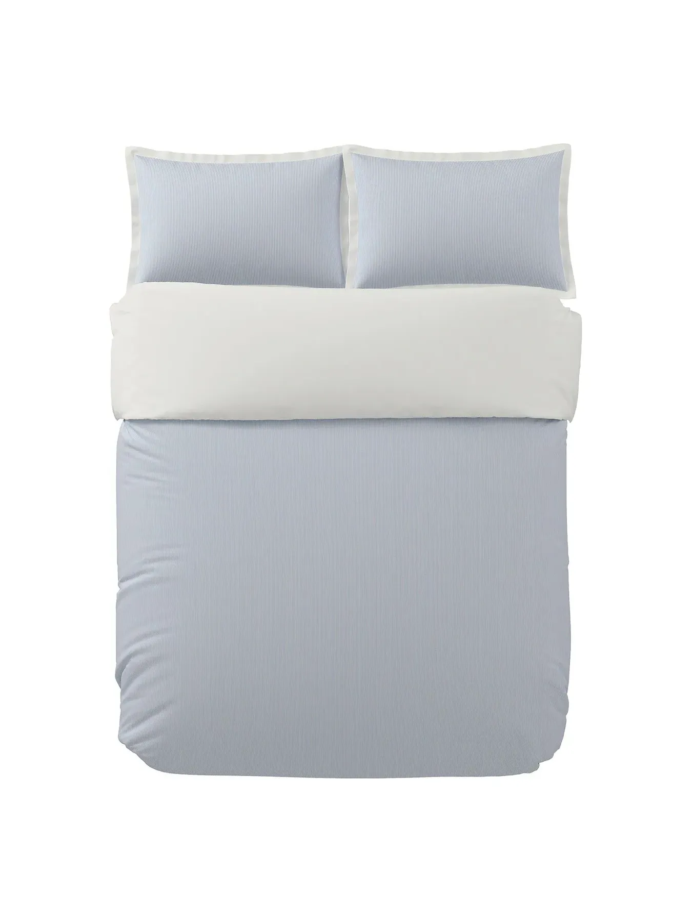 Double Duvet Cover Set - Blue, Cotton