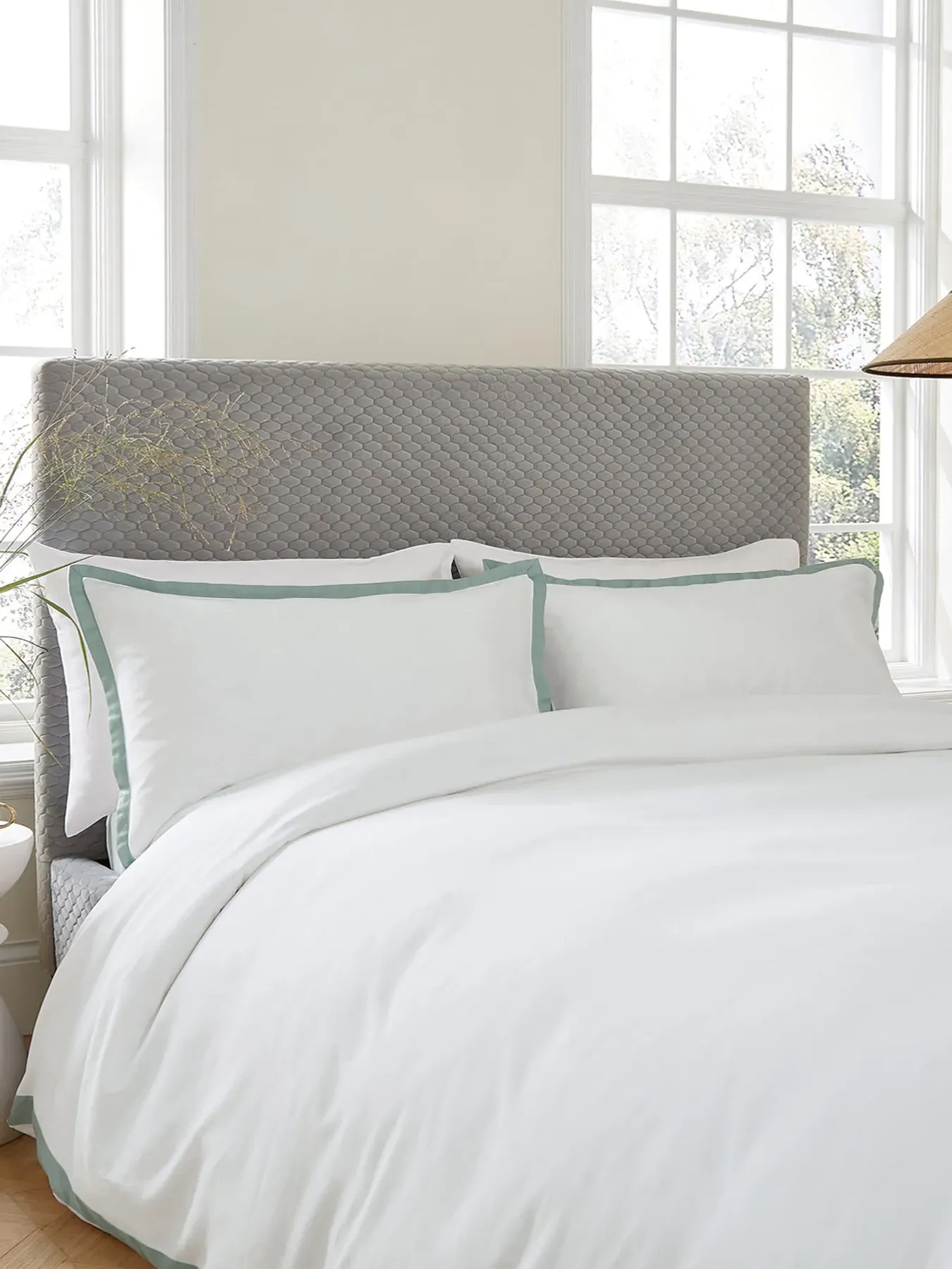 Superking Cover Set Sateen - Celadon, Cotton image