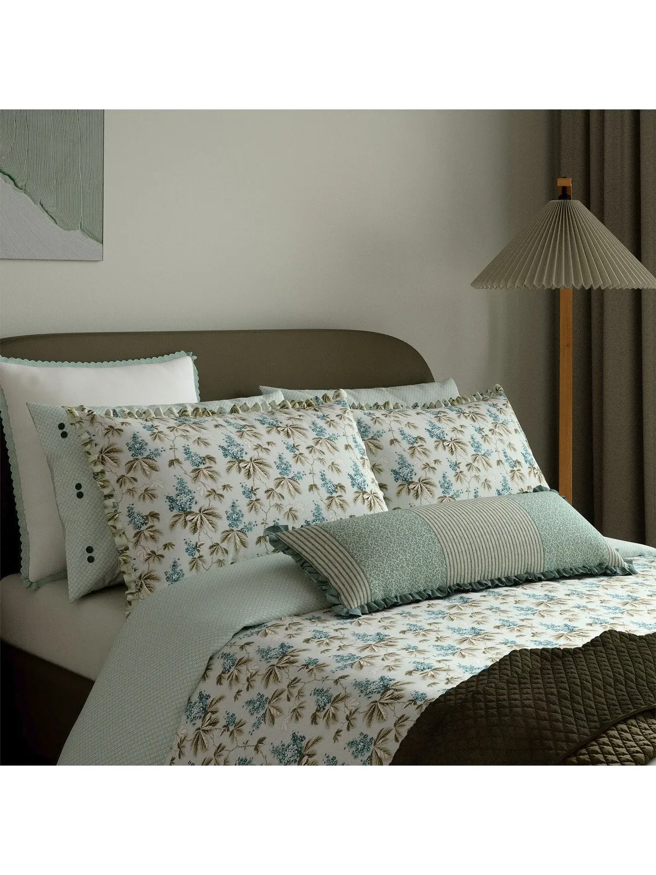 King Size Duvet Cover Set - Celadon, Cotton