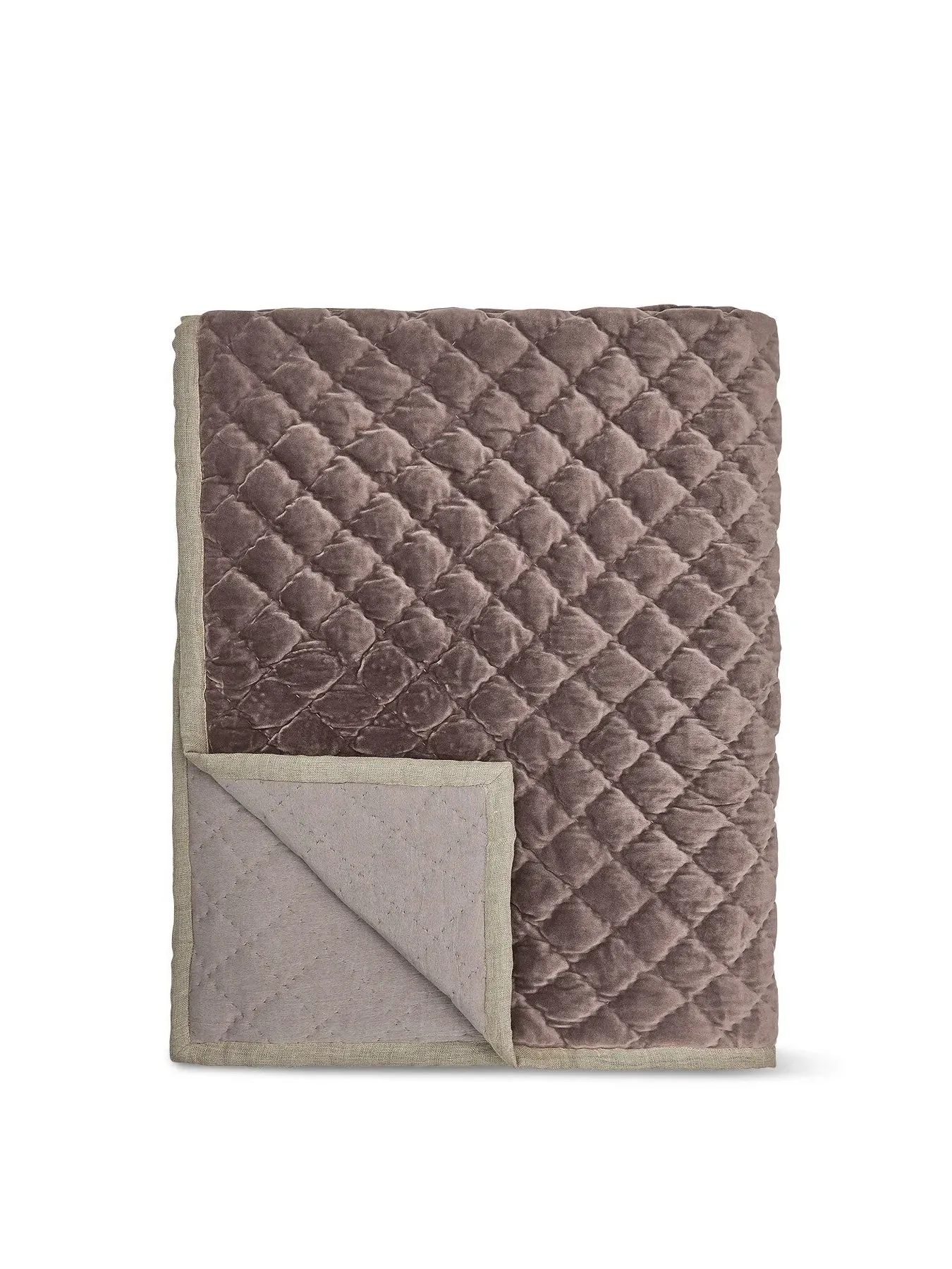 Quilted Throw Blanket - Pink, Velvet image
