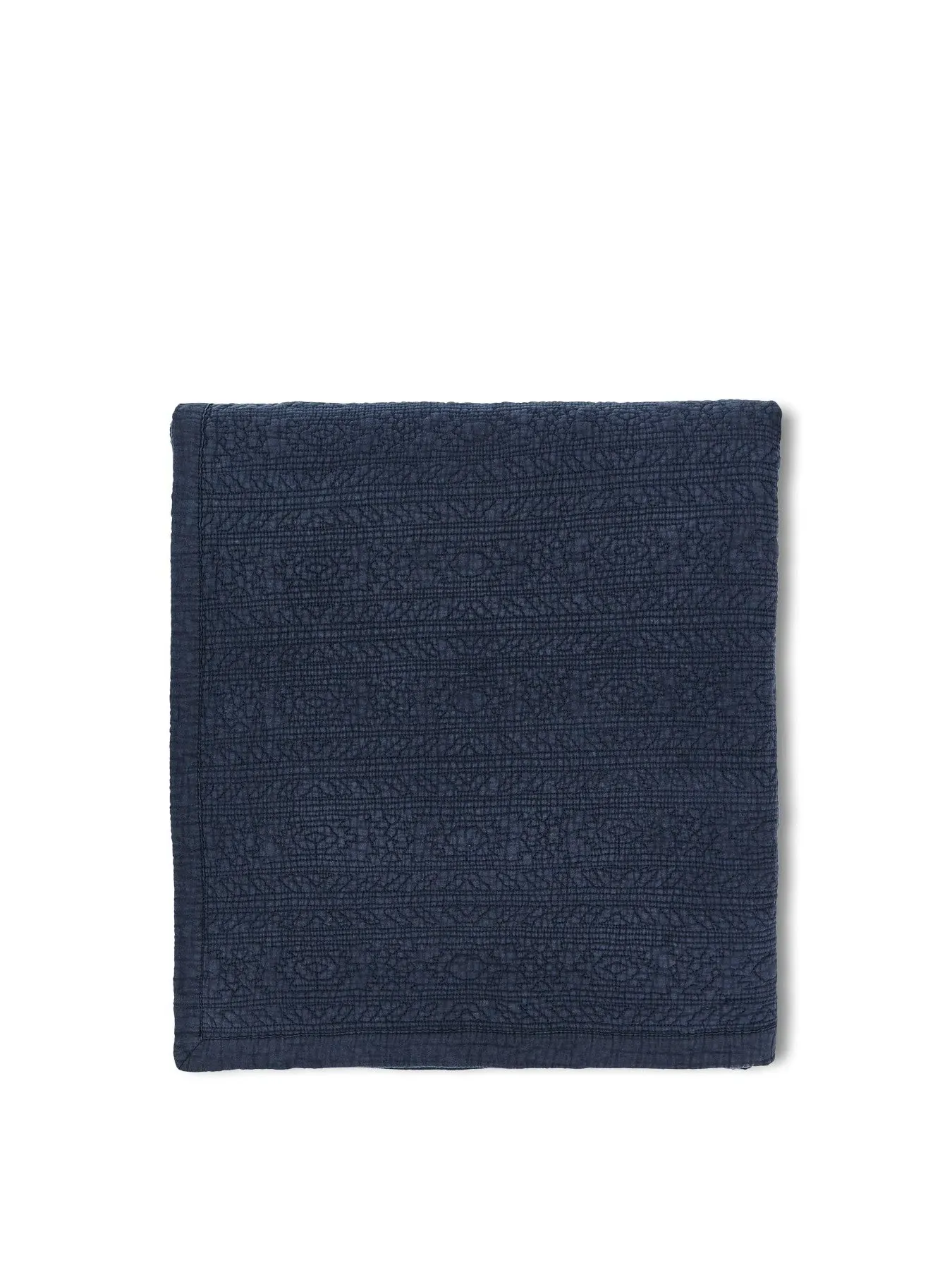 Quilted Throw with Tribal Pattern - Multi image