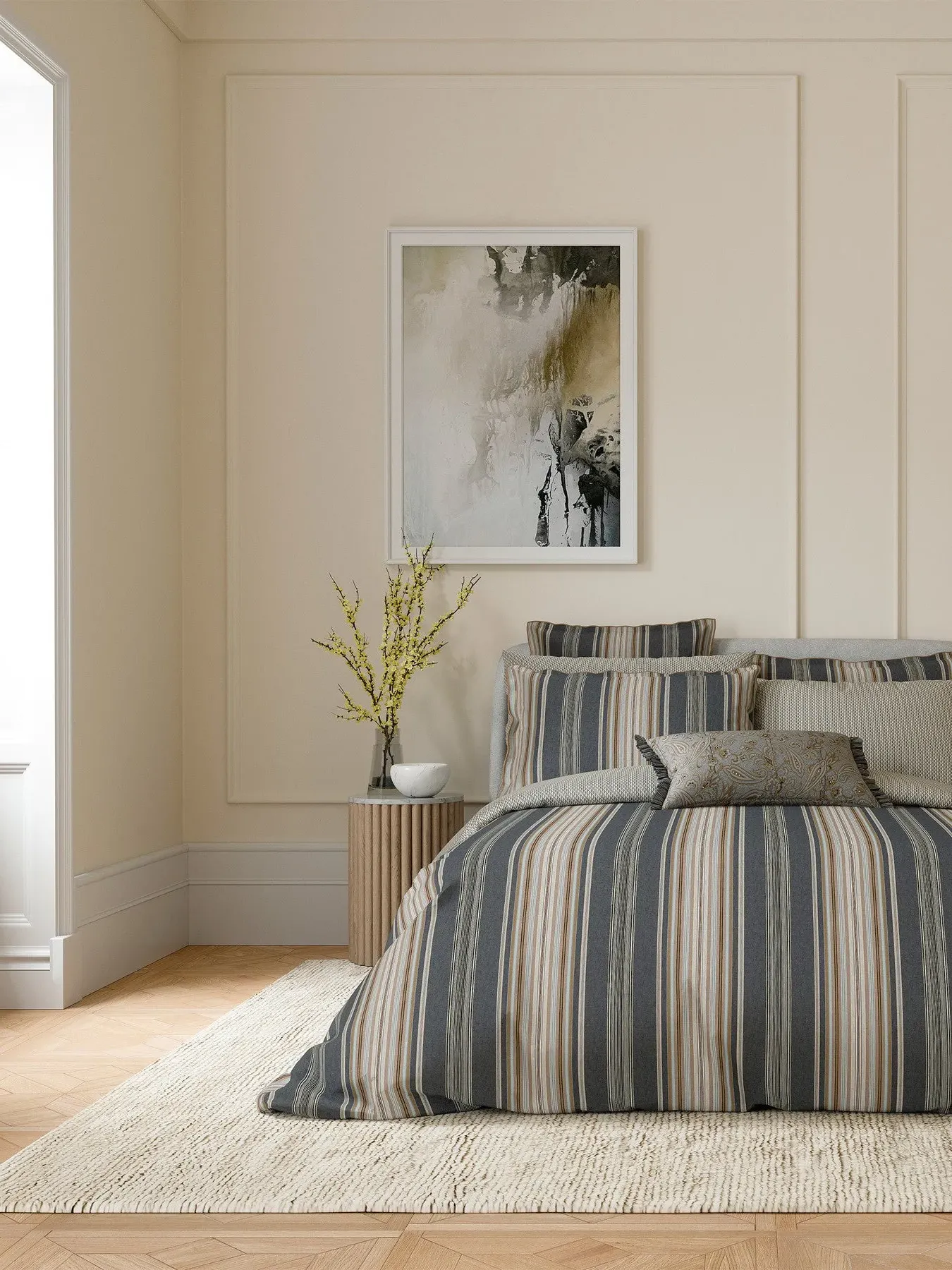 Single Duvet Cover Set - Charcoal, Cotton