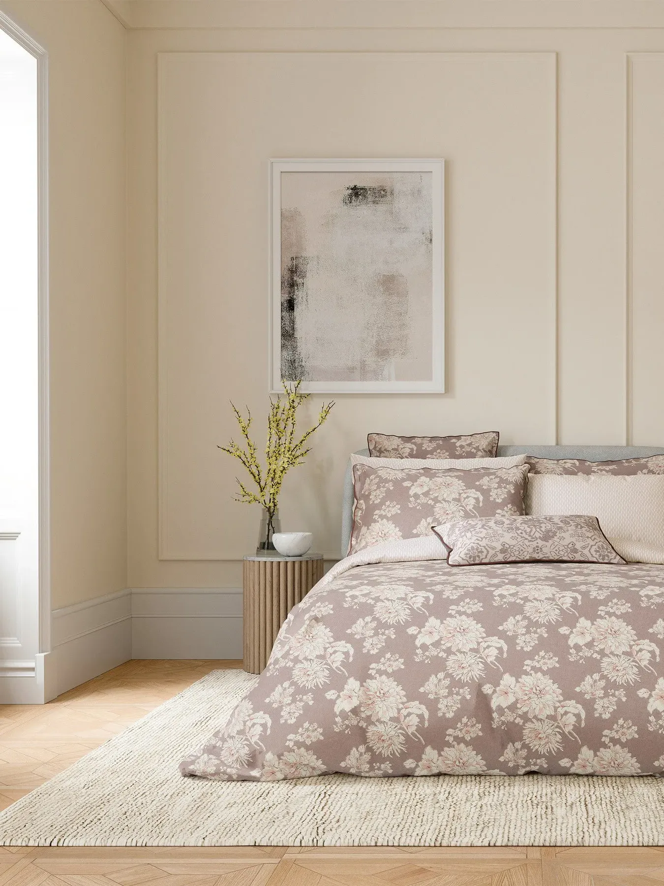 Single Duvet Cover Set - Dusky Pink, Cotton image