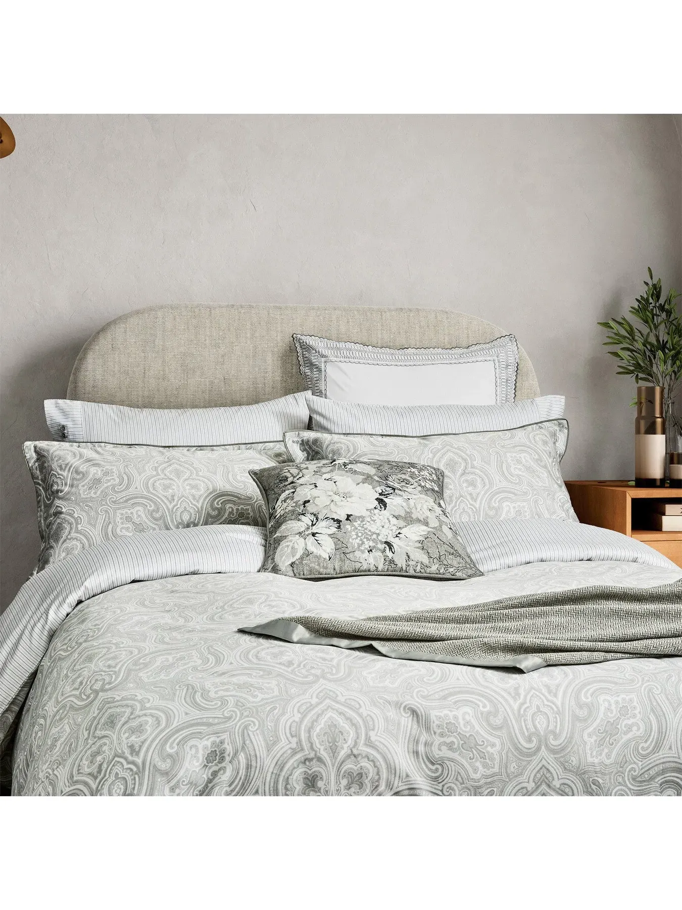 Single Duvet Cover Set - White, Cotton